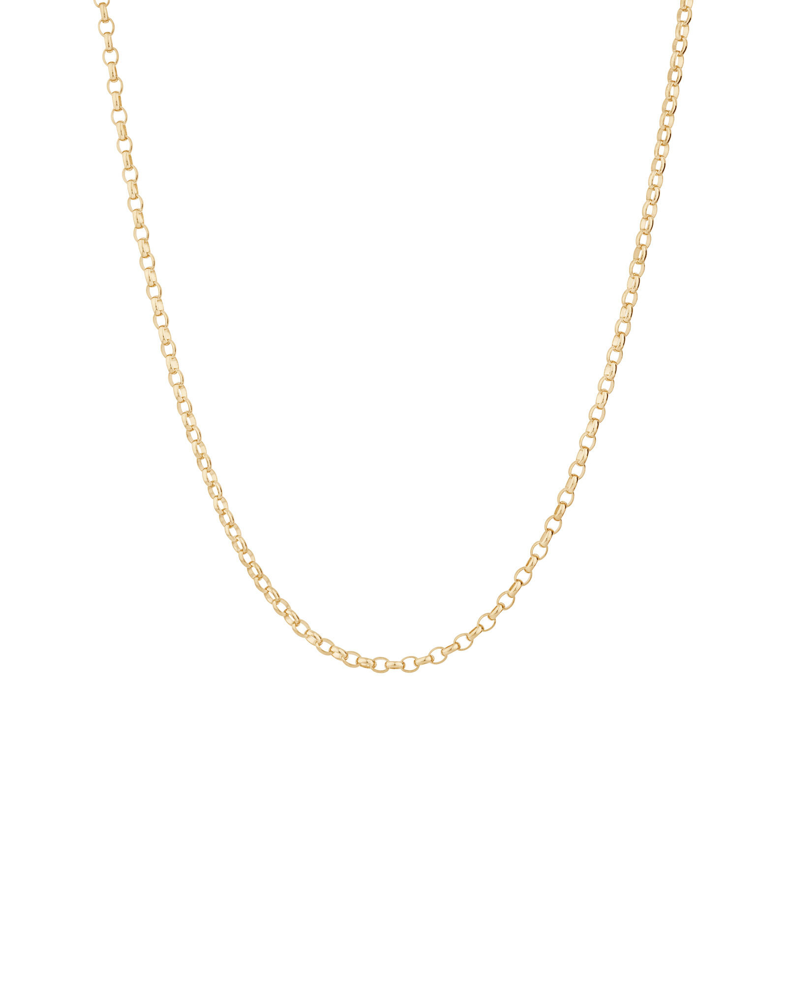 55cm (22") Oval Belcher Chain 10kt Yellow Gold