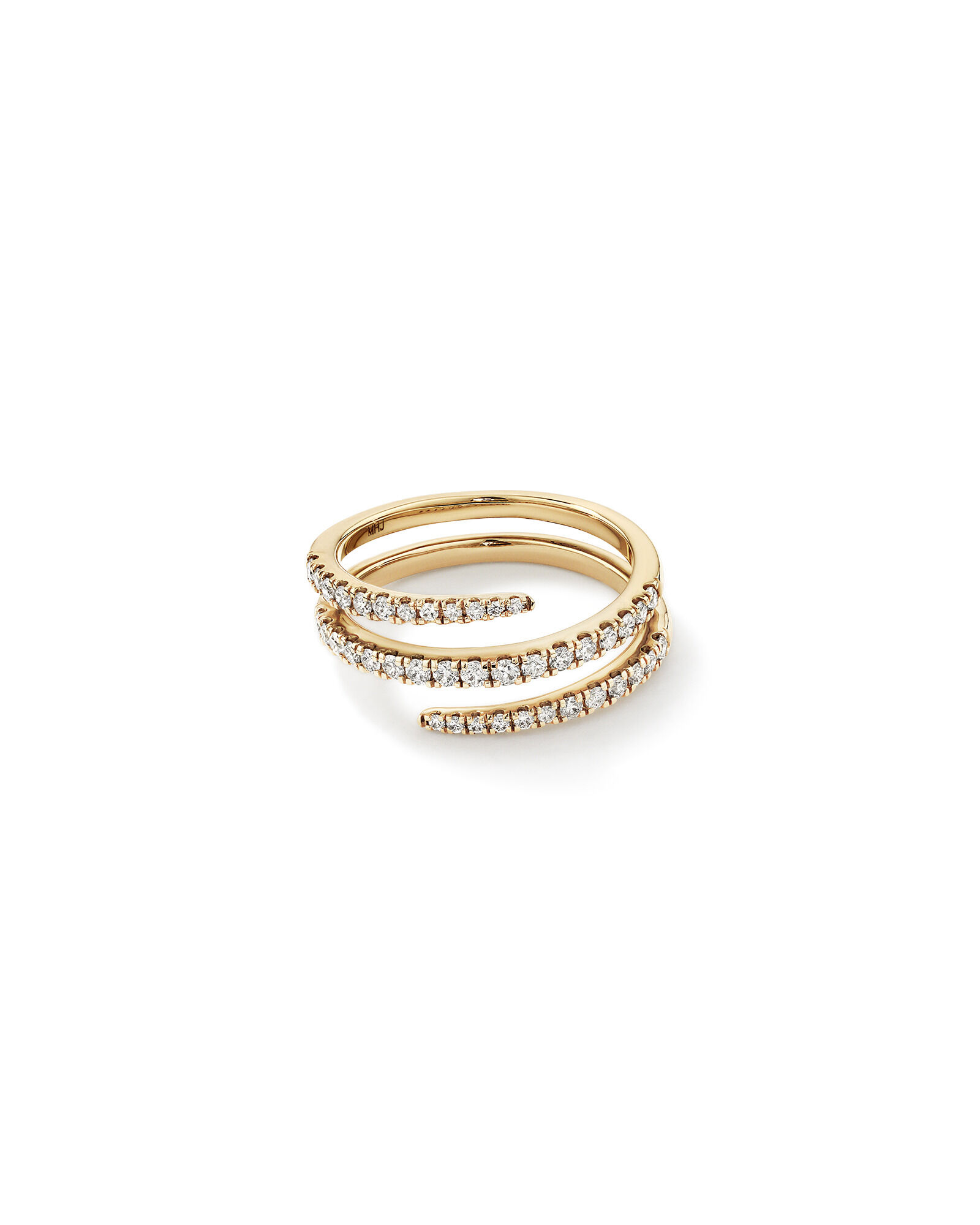 Spiral Ring with .50 carat TW of diamonds in 10kt yellow gold