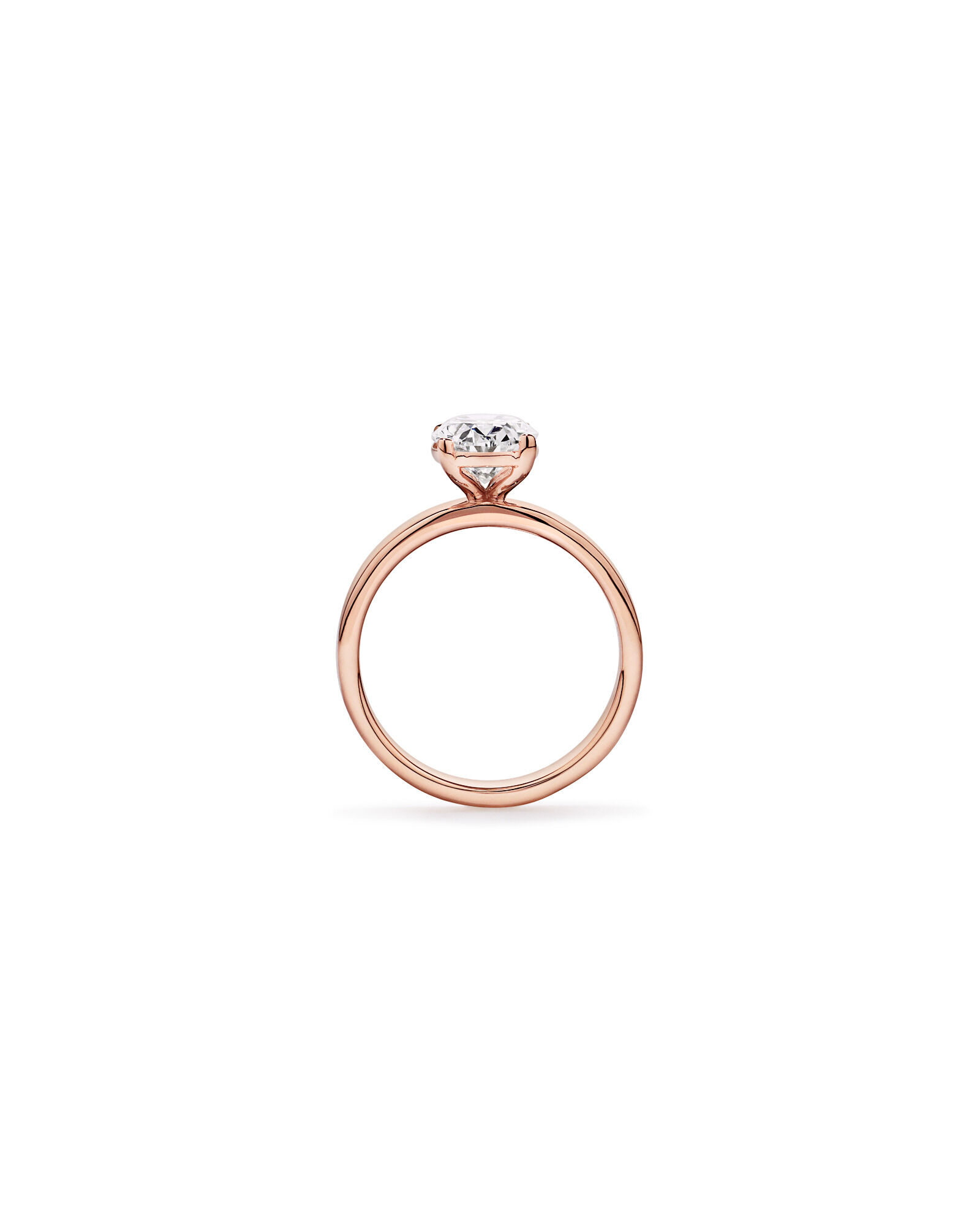 2.00TW Oval Laboratory-Grown Diamond Solitaire Ring in 14kt Rose Gold