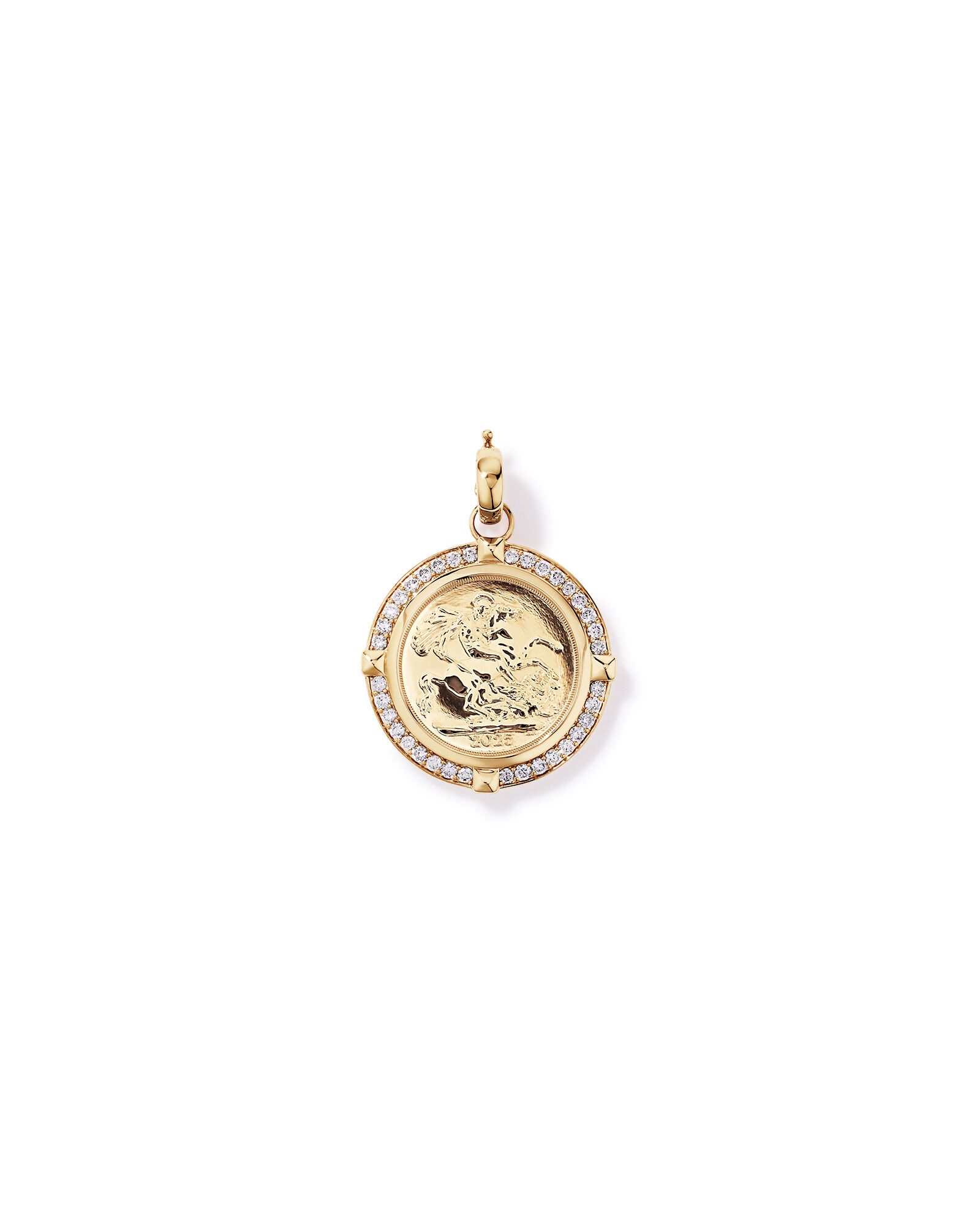 0.88TW Diamond Sovereign Pendant in 10kt Gold