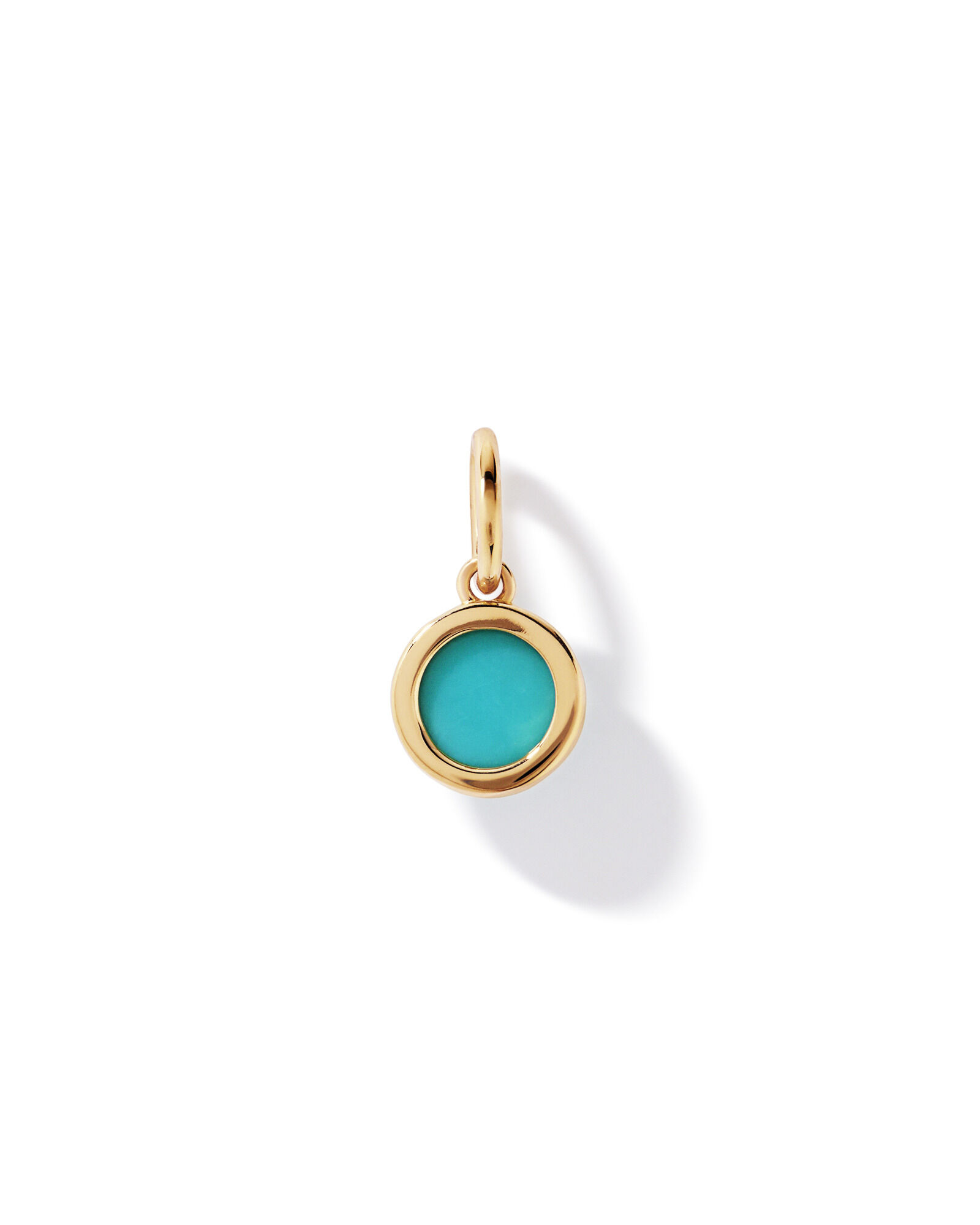 Pendentif rond turquoise en vermeil 18kt