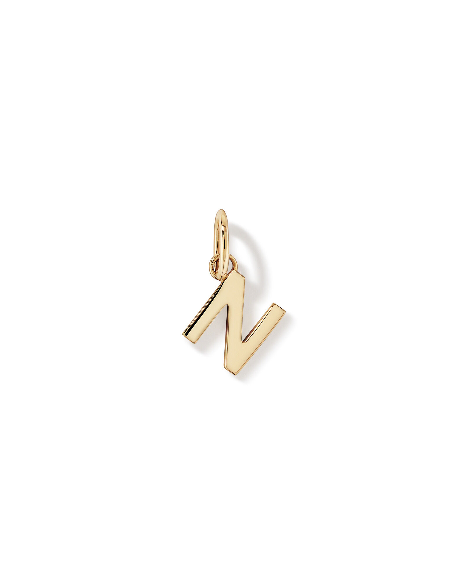 Letter N Initial Pendant in 10kt Yellow Gold