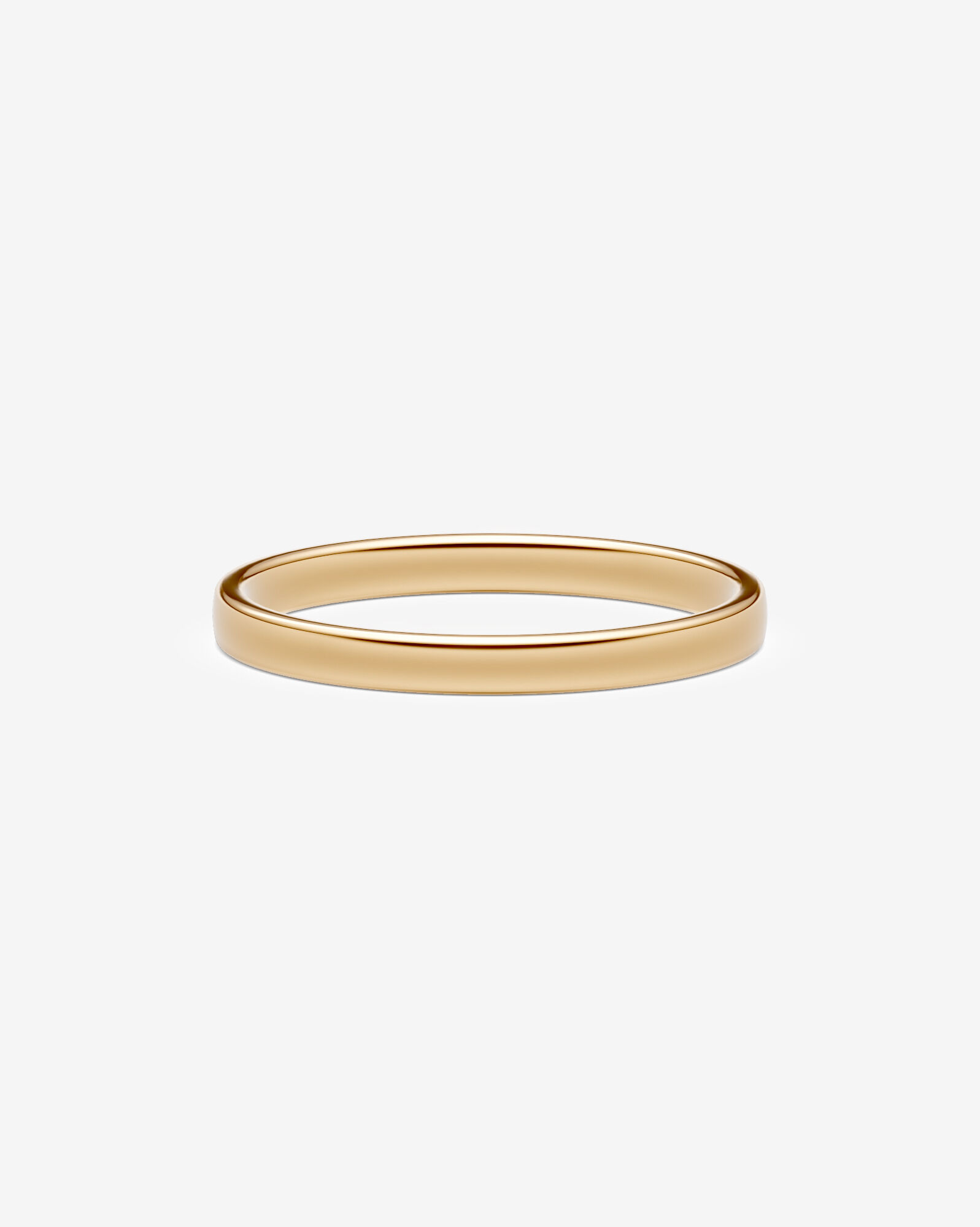2mm Lite Half Round Wedding Band in 10kt Yellow Gold