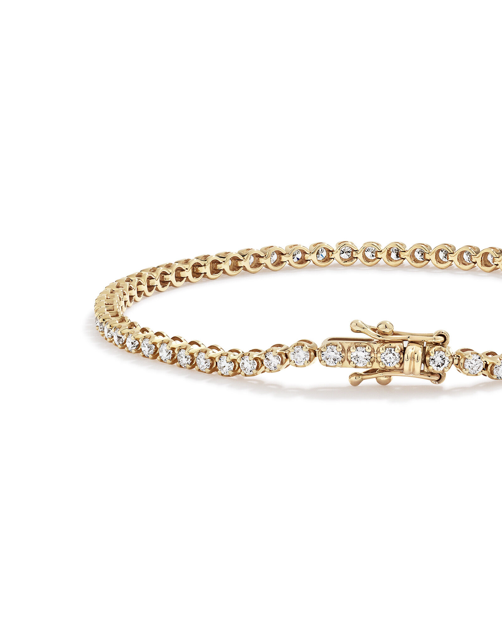 2.00 Carat TW Laboratory-Grown Diamond Tennis Bracelet in 10kt Yellow Gold