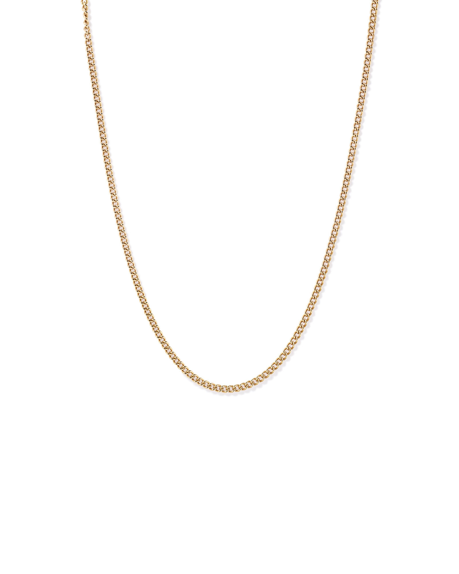 50cm (20") Round Curb Chain in 18kt Vermeil