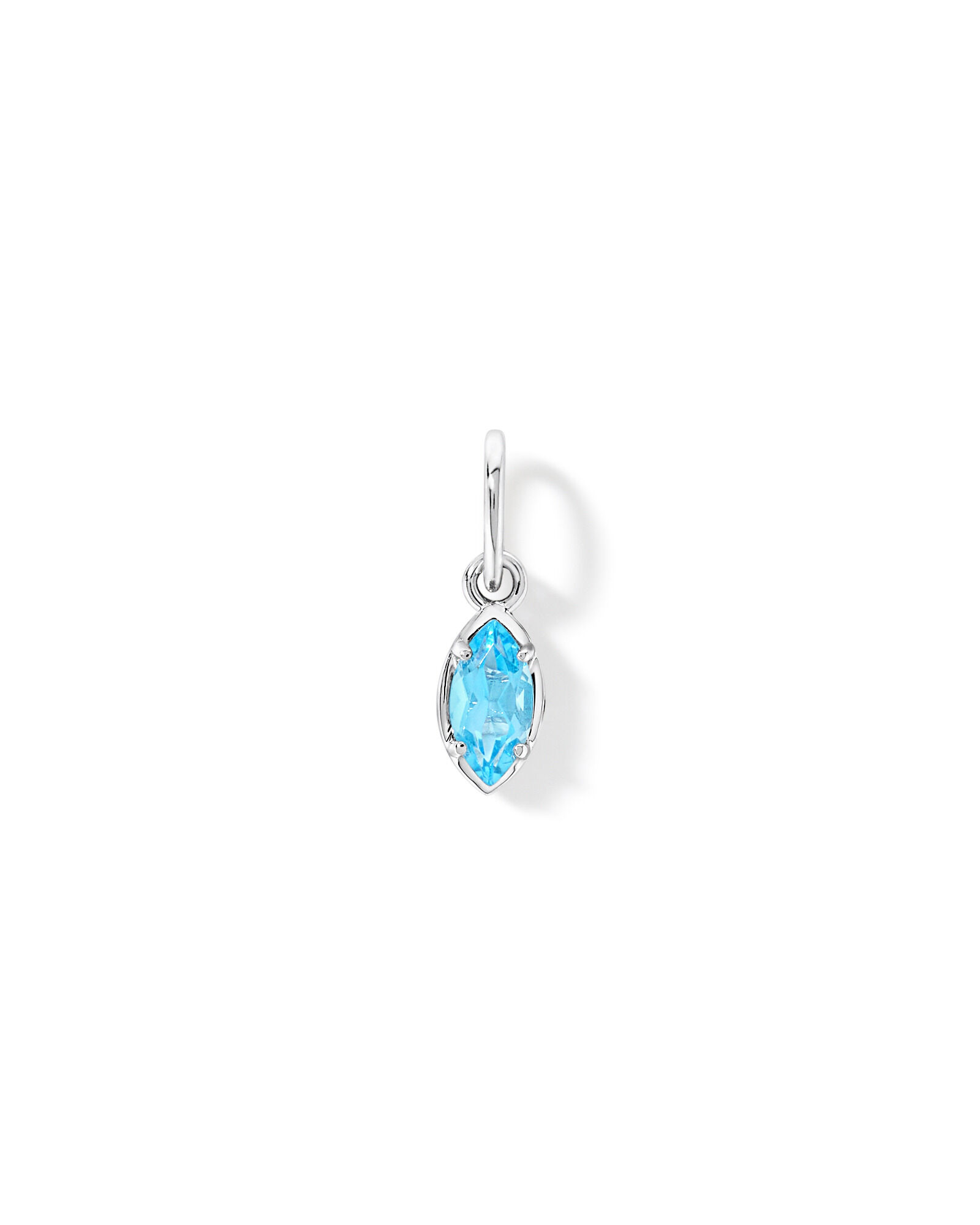 Pendentif en topaze suisse bleu taille marquis en argent sterling