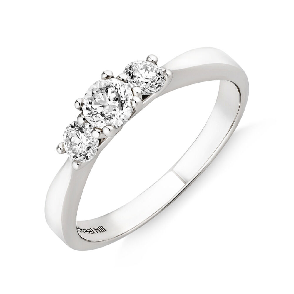 Engagement Ring with 1/2 Carat TW of Diamonds in 10kt White Gold