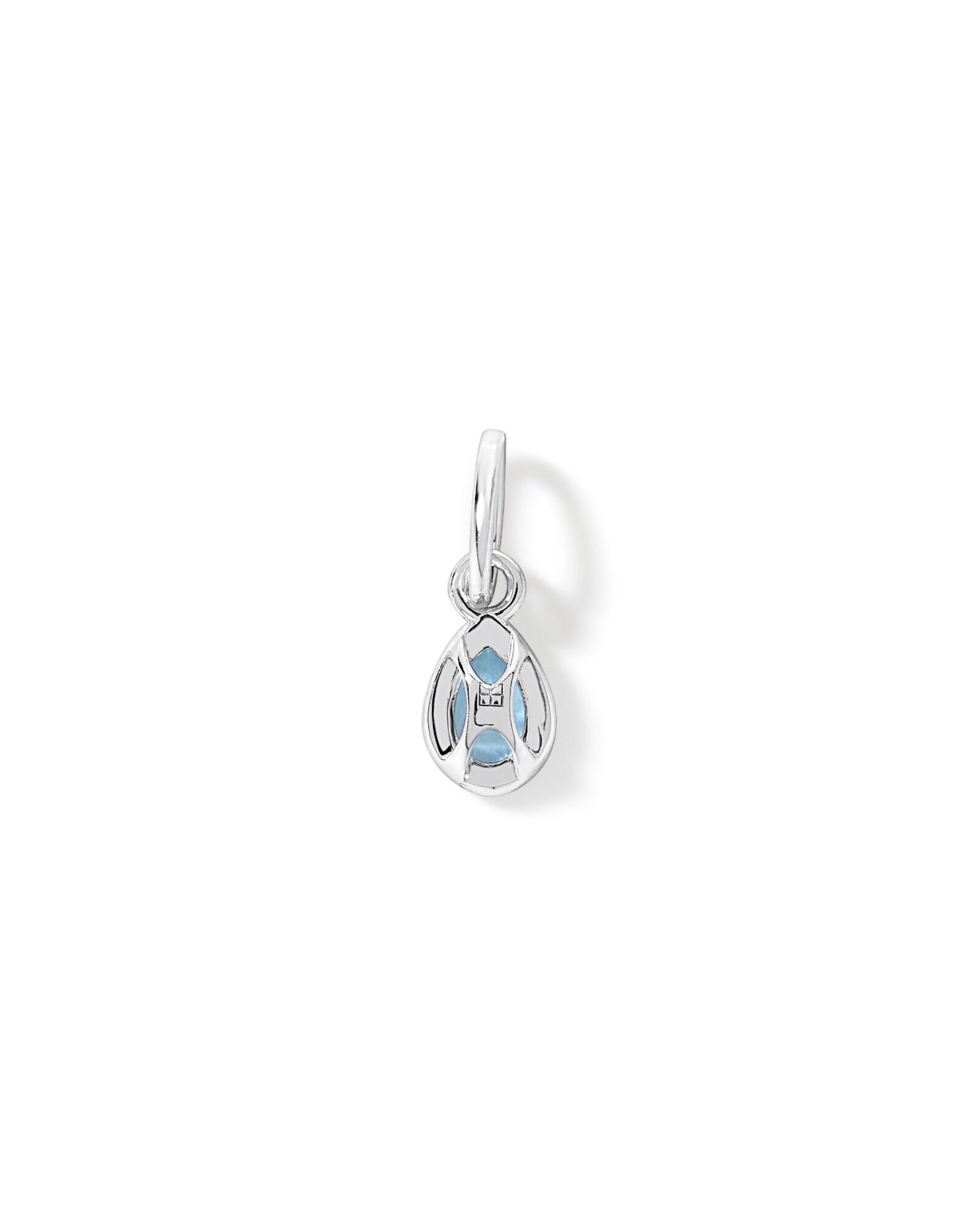 Pendentif aigue-marine taille poire en argent sterling