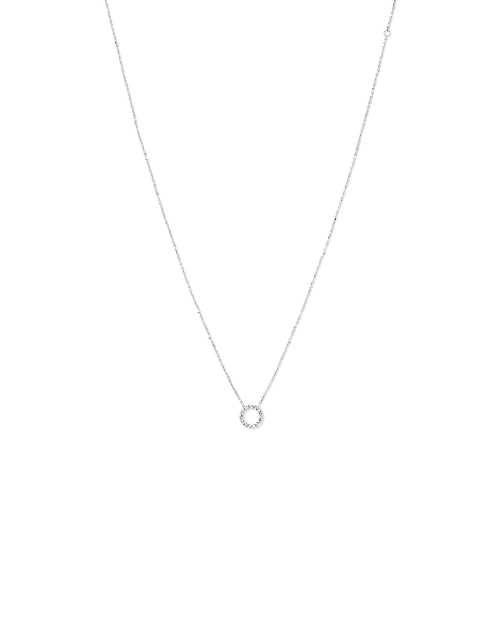 0.20 Carat TW Diamond Circle Necklace in 10kt White Gold