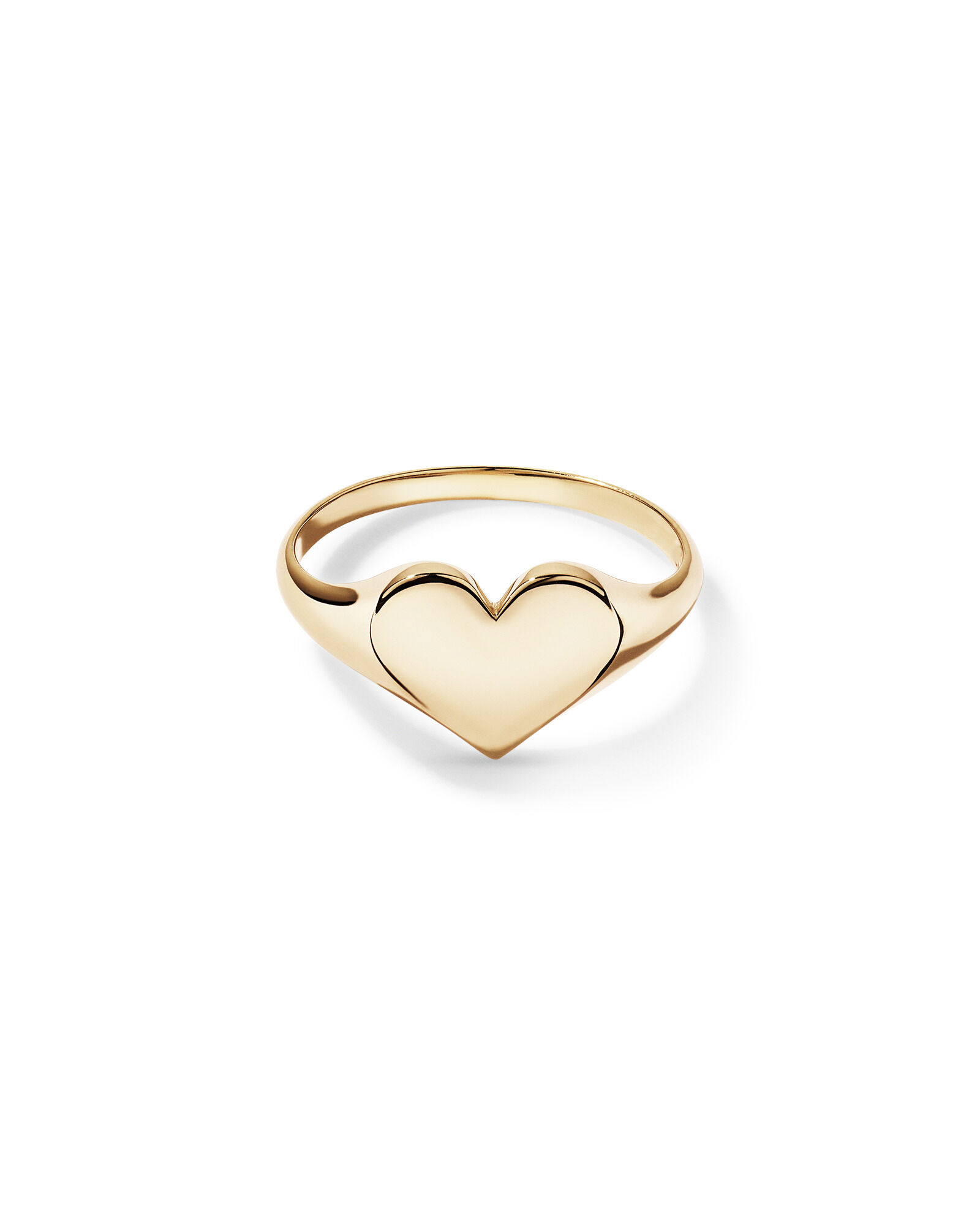 Heart Signet Ring in 10kt Yellow Gold