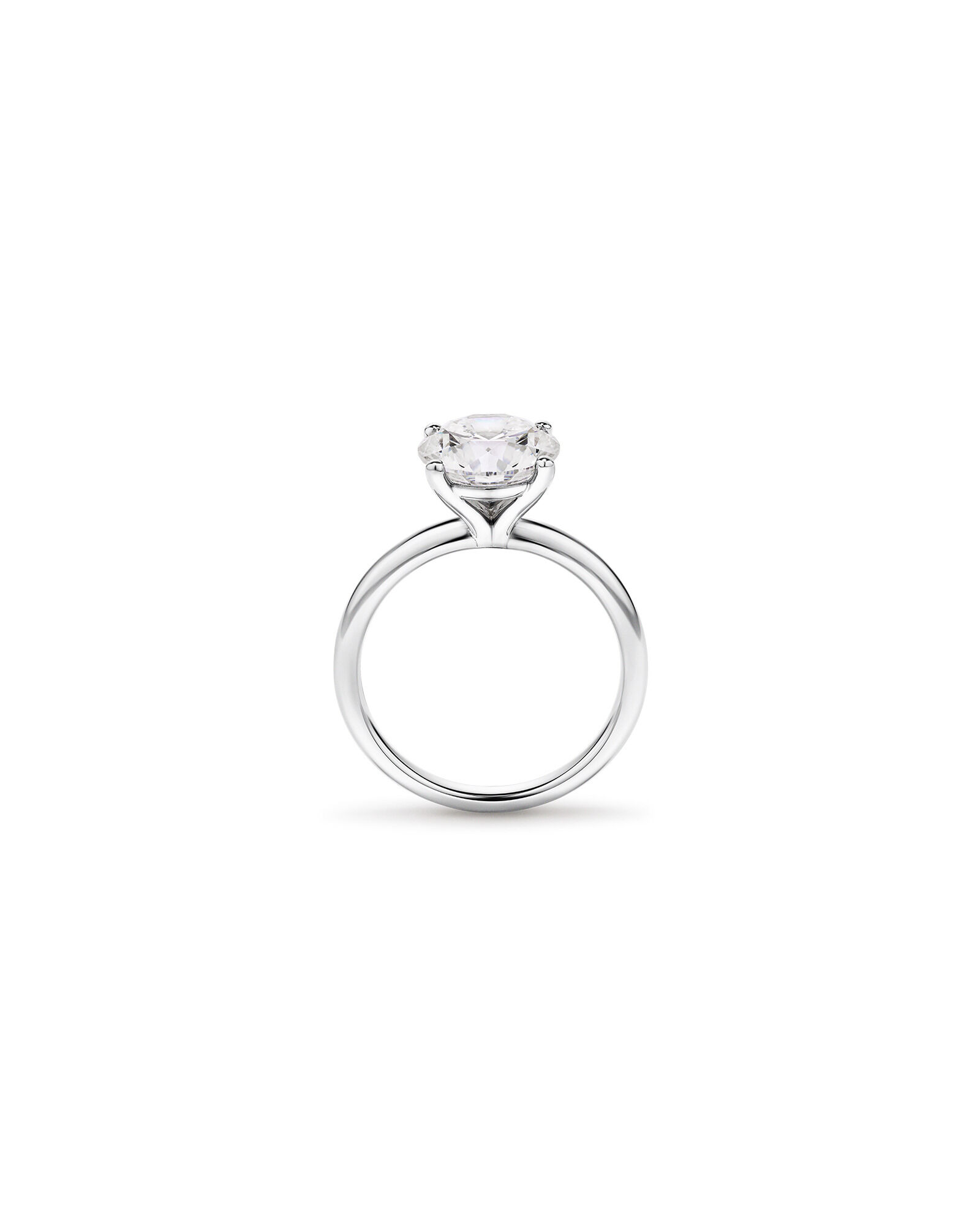 3.00 Carat TW Round Brilliant Laboratory-Grown Diamond Solitaire Engagement Ring in Platinum