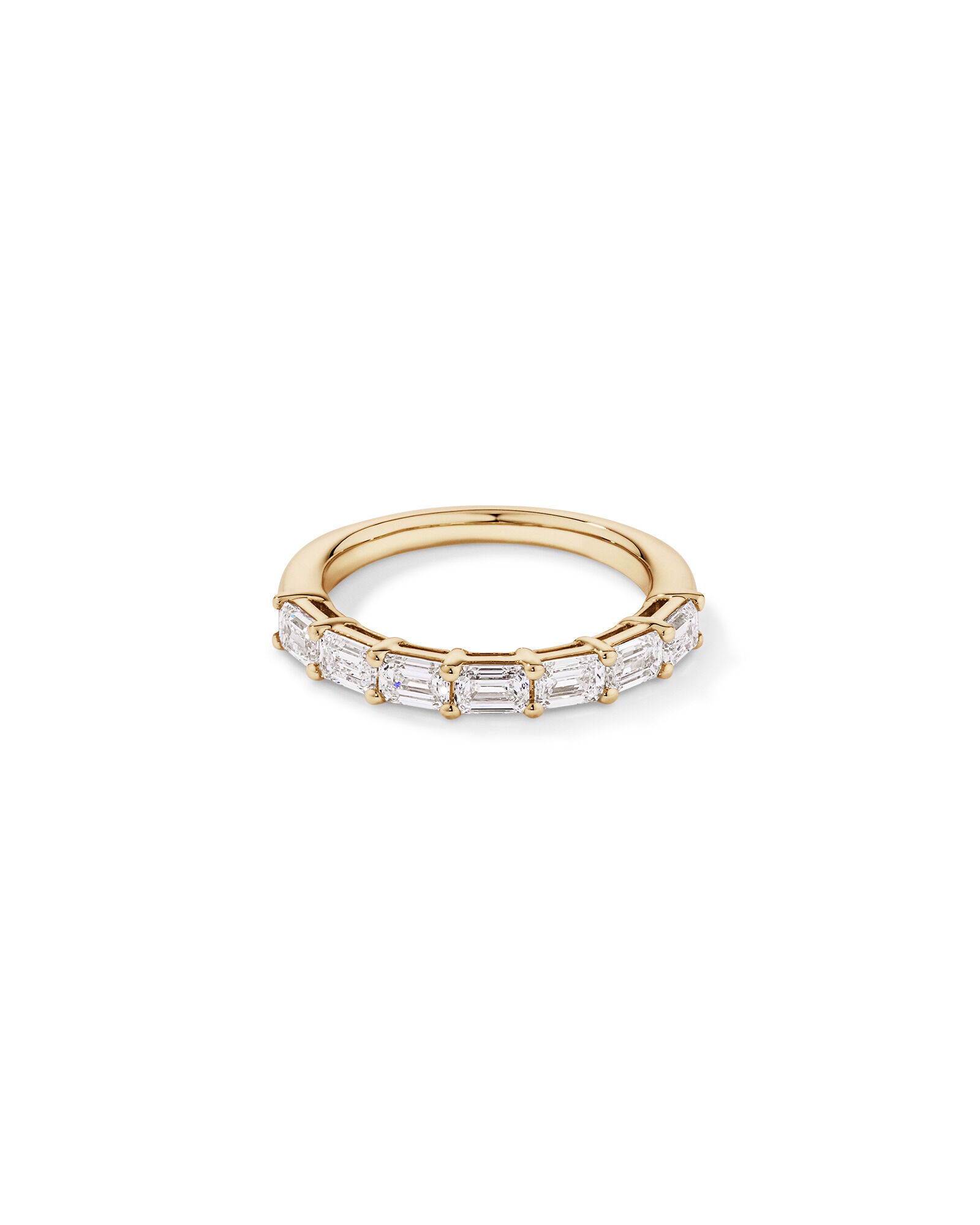 1.40 Carat TW East-West Emerald Cut Laboratory-Grown Diamond Wedding Ring in 14kt Yellow Gold