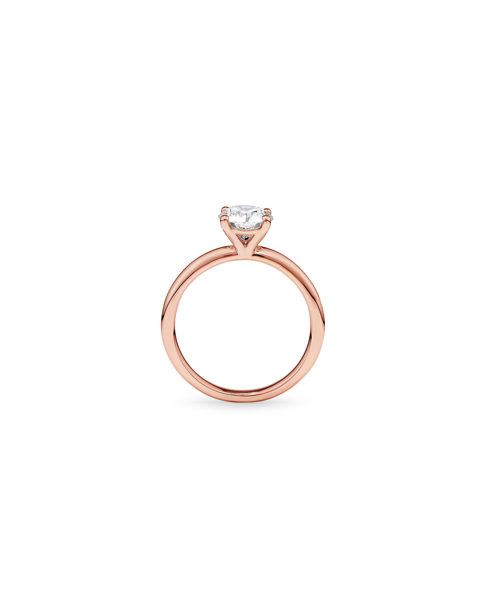 1.25 Carat TW Round Brilliant Laboratory-Grown Diamond Solitaire Engagement Ring in 14kt Rose Gold
