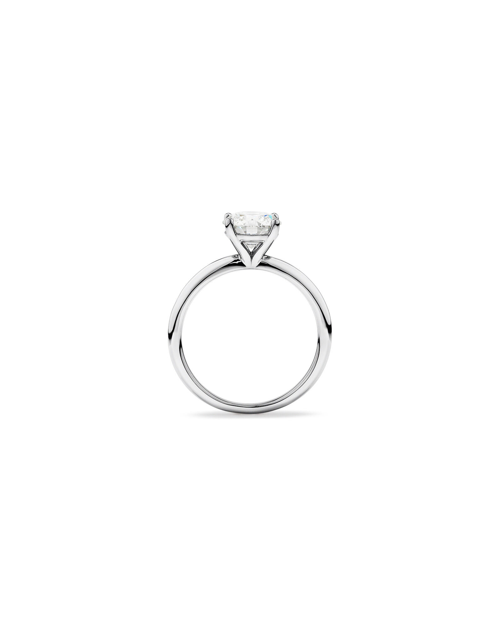1.50 Carat TW Round Brilliant Laboratory-Grown Diamond Solitaire Engagement Ring In 14kt White Gold