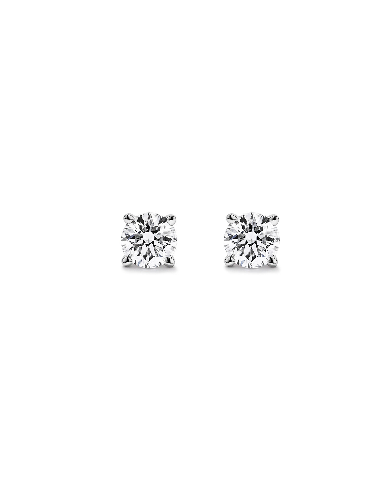 0.65TW Lab Diamond Solitaire Stud Earrings in 10kt White Gold