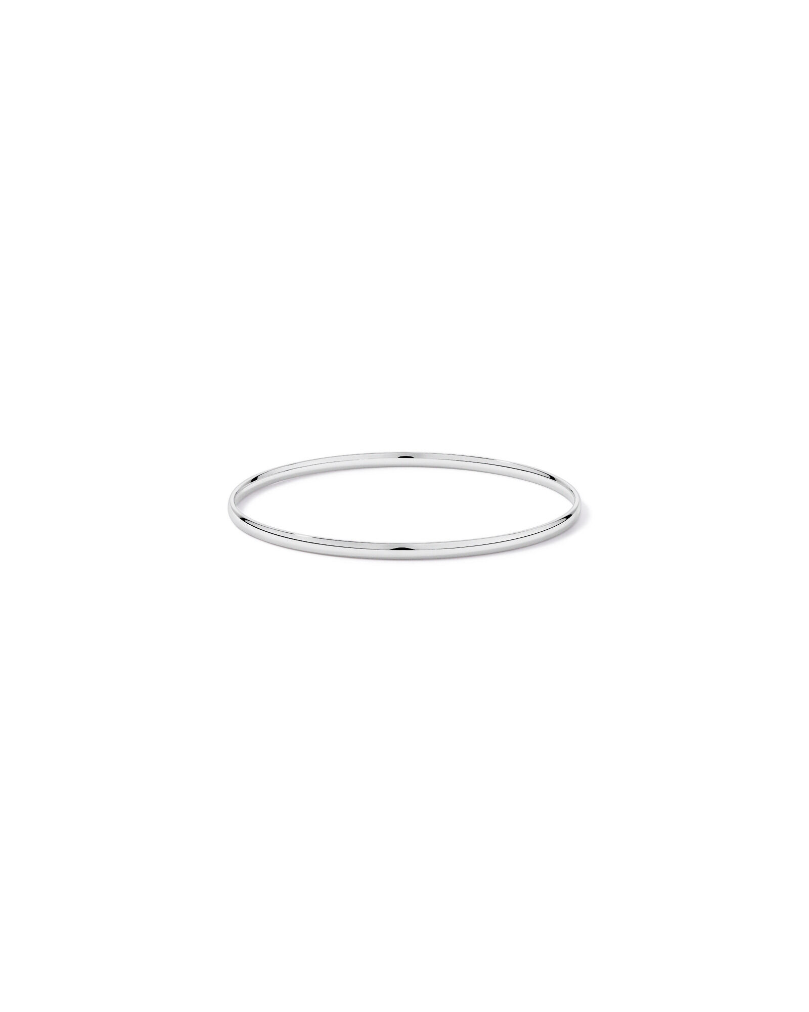 65mm (2.56") 3mm Width Solid Round Bangle in Sterling Silver