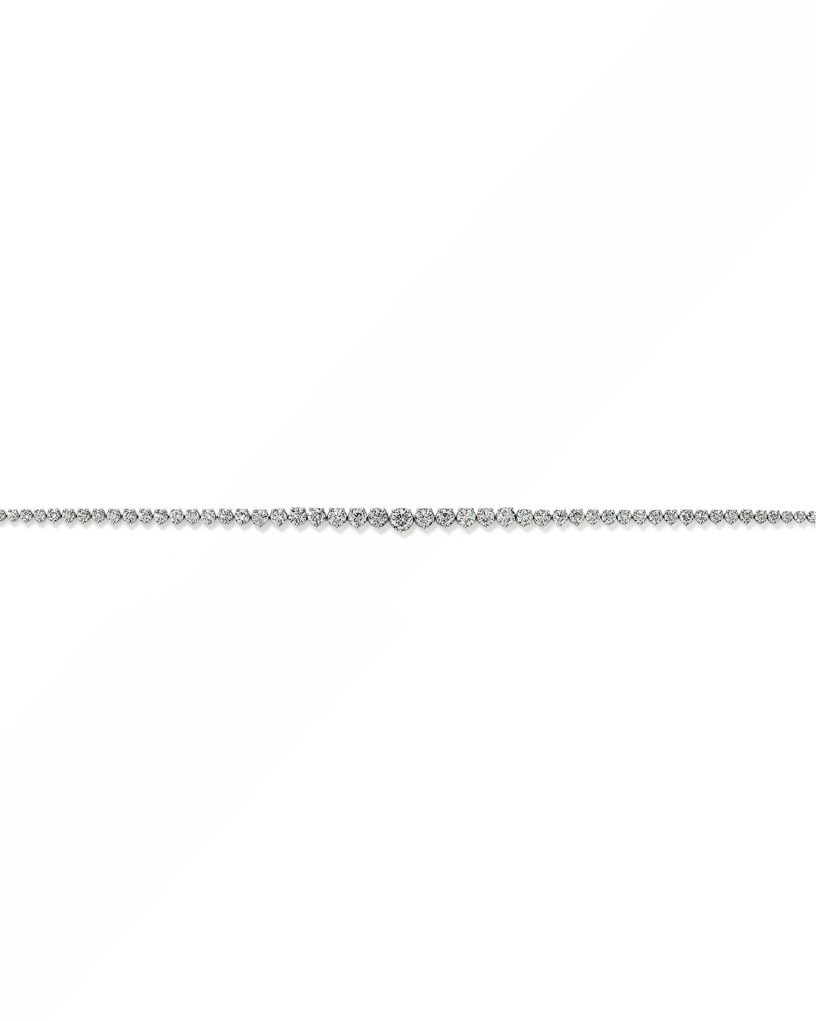 10.00 Carat TW Graduated Diamond Riviera Tennis Necklace in 18kt White Gold