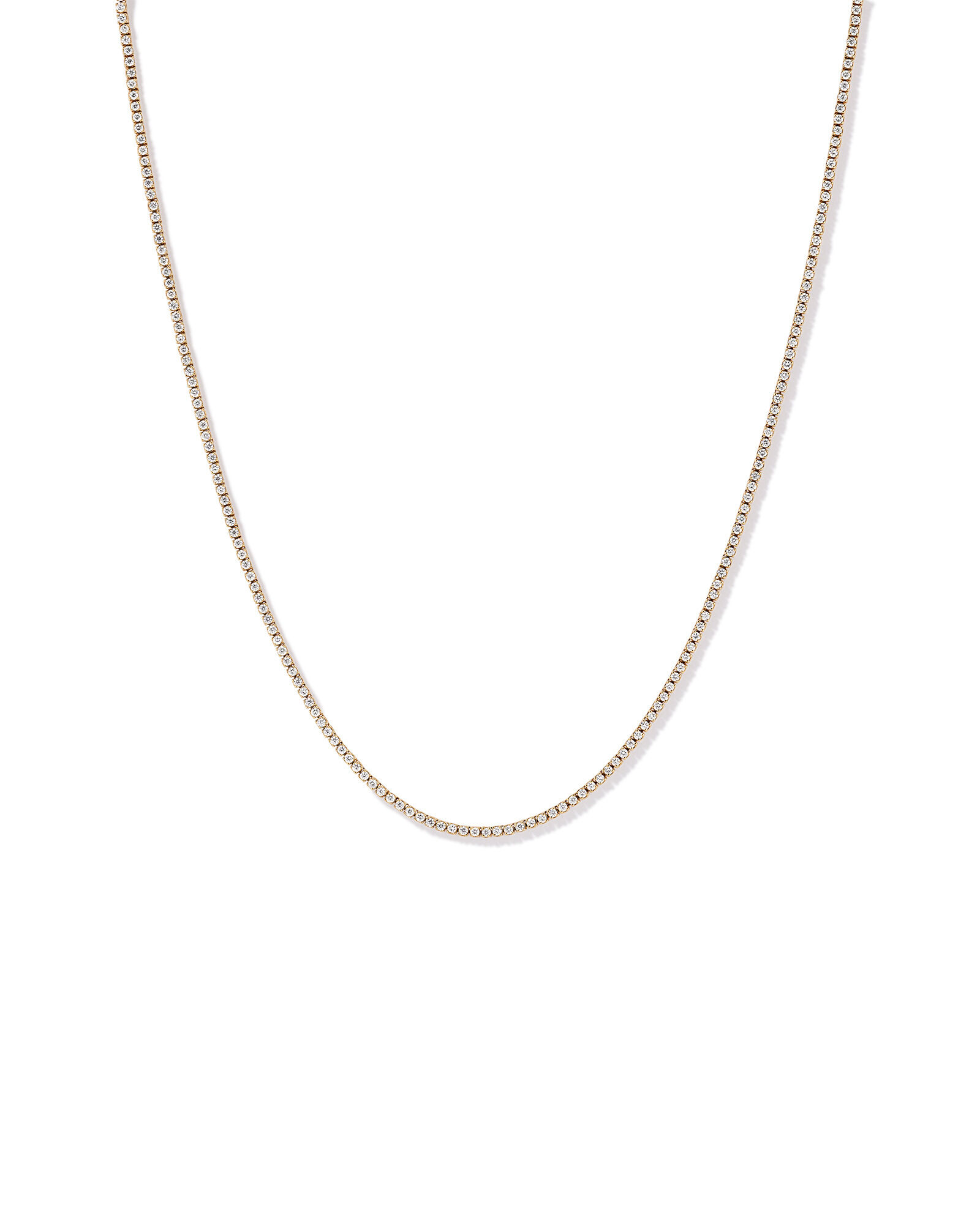 4.00 Carat TW Tennis Necklace in 18kt Yellow Gold