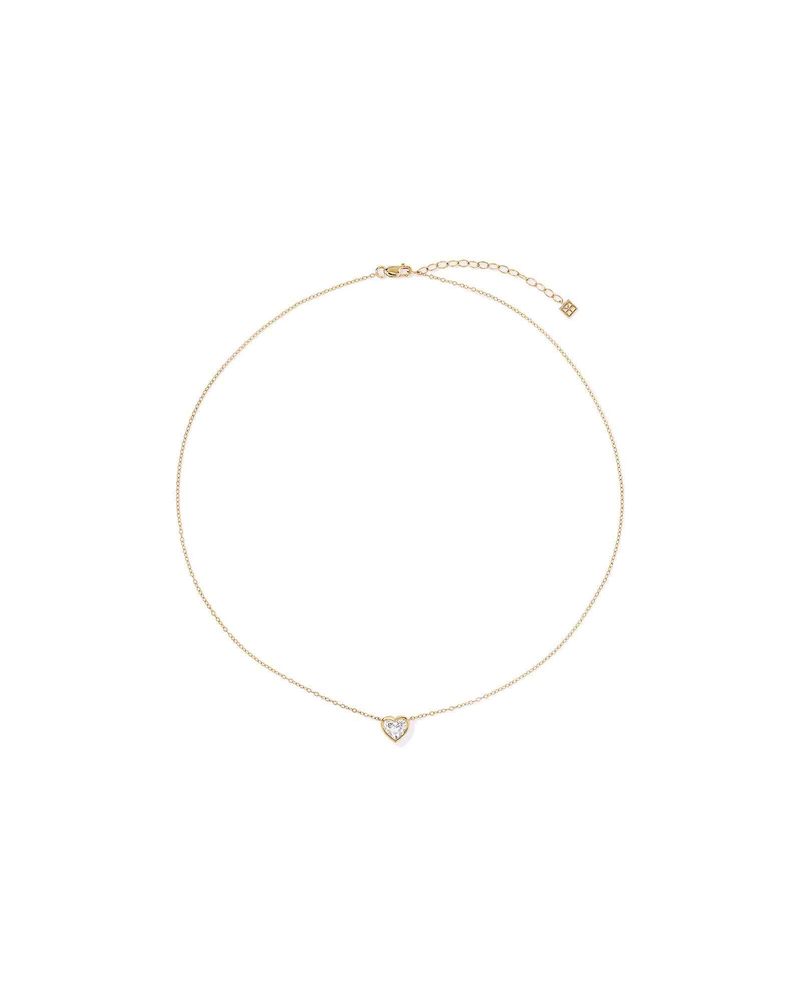 1.00 Carat TW Laboratory-Grown Diamond Heart Necklace  in 10kt Yellow Gold