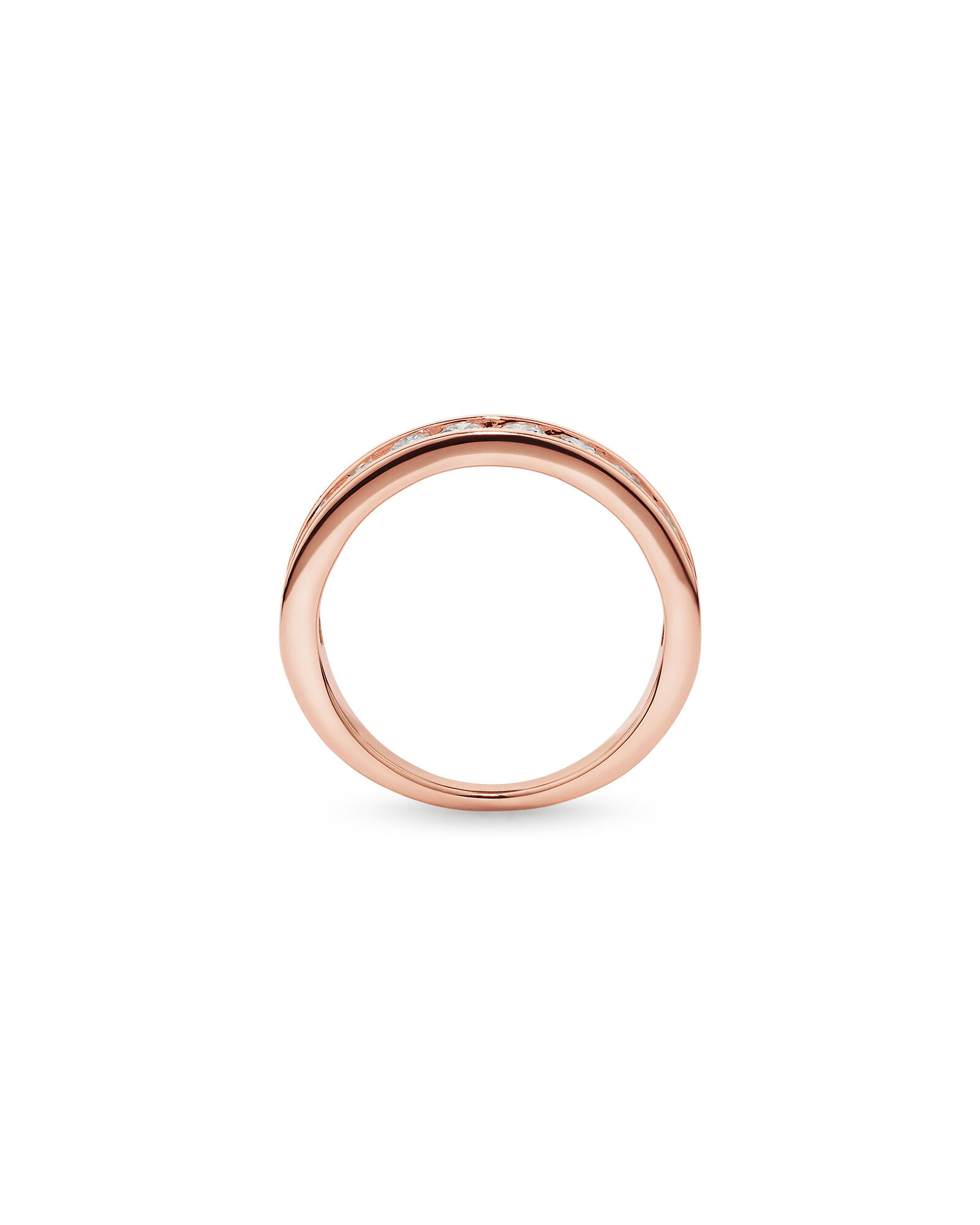1.00 Carat TW Channel Set Round Brilliant Laboratory-Grown Diamond Wedding Ring in 14kt Rose Gold