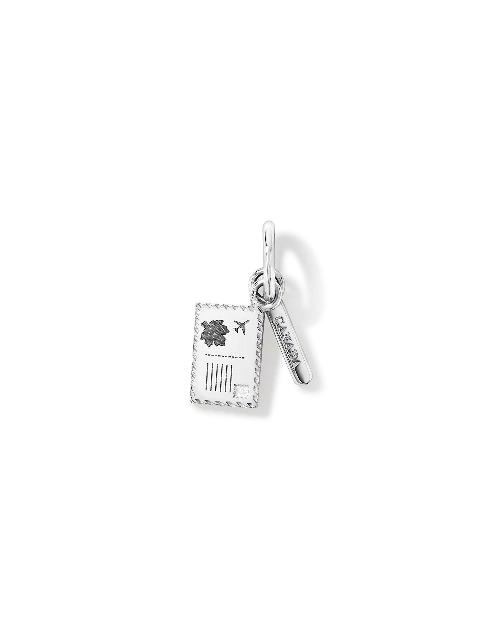 Canadian Postcard Pendant in Sterling Silver