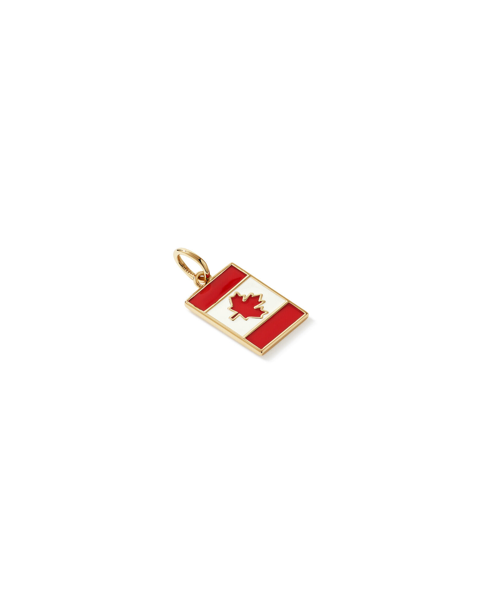 Pendentif du drapeau du Canada en 18Kt Vermeil