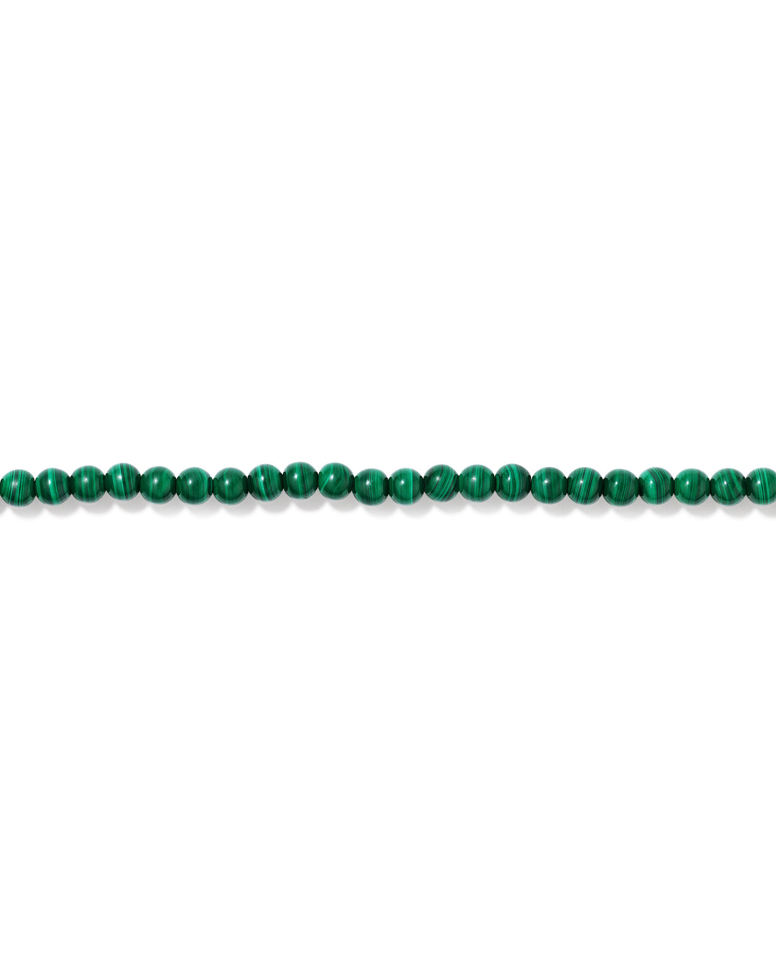 21cm Malachite Bead Bracelet in Sterling Silver