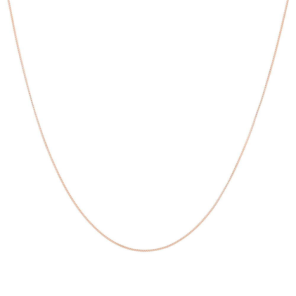 45cm (18") Box Chain in 10kt Rose Gold
