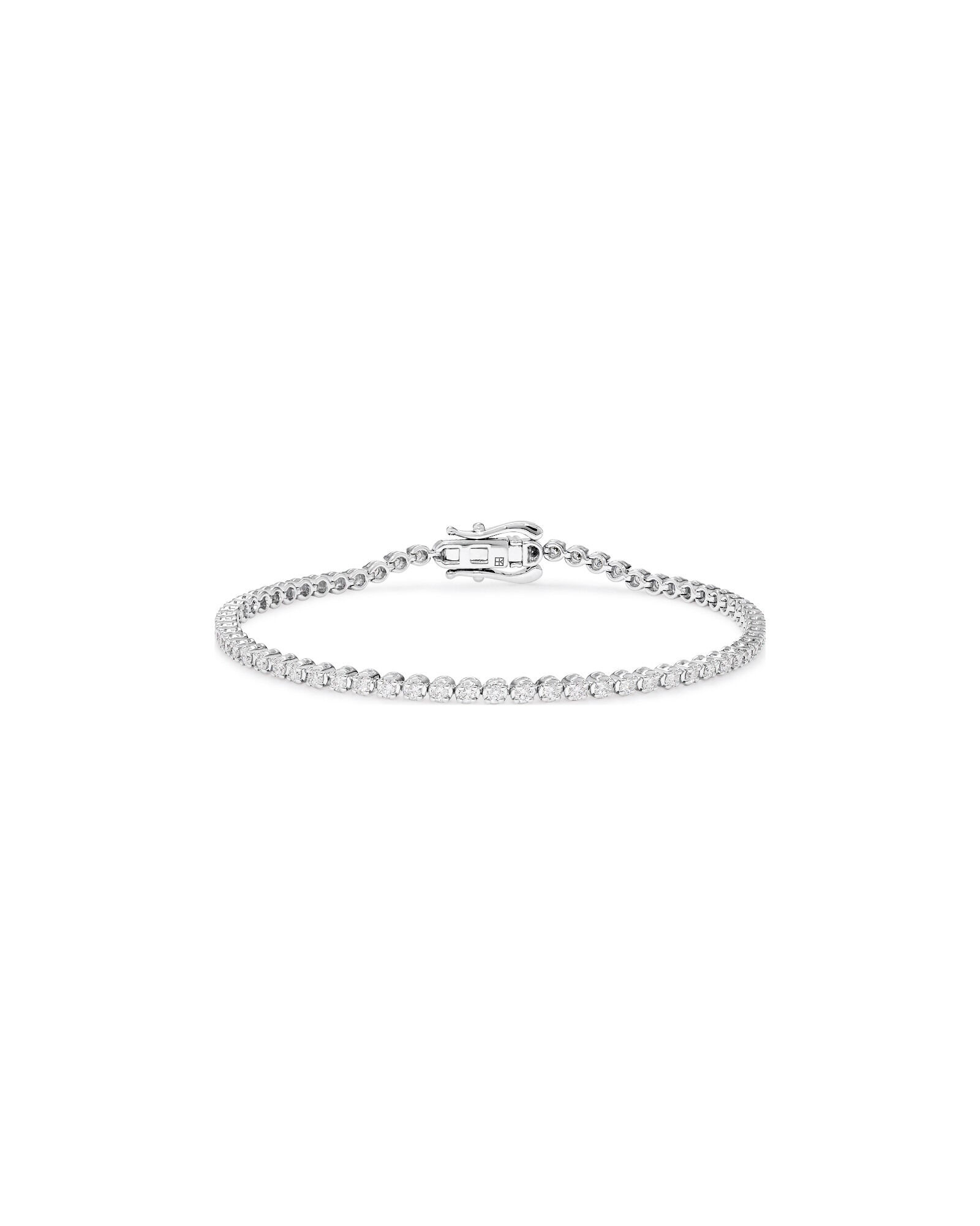 1,66 carat TW bracelet tennis avec diamants de laboratoire en argent sterling