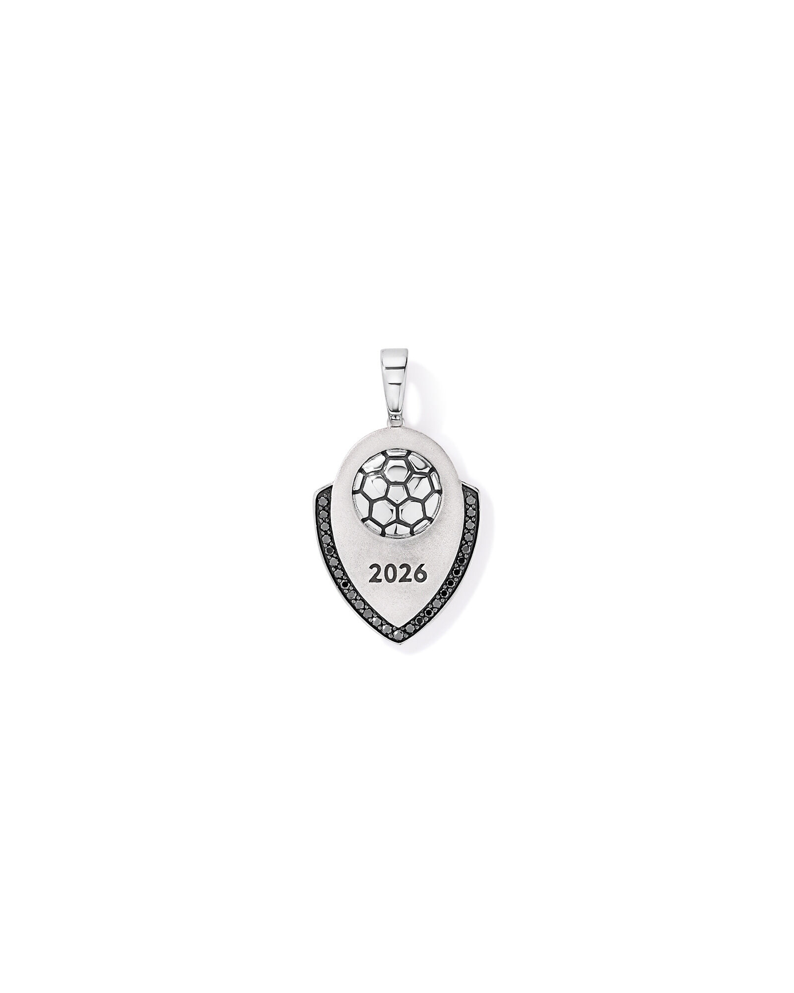 0.25 Carat TW Football Pendant in Sterling Silver