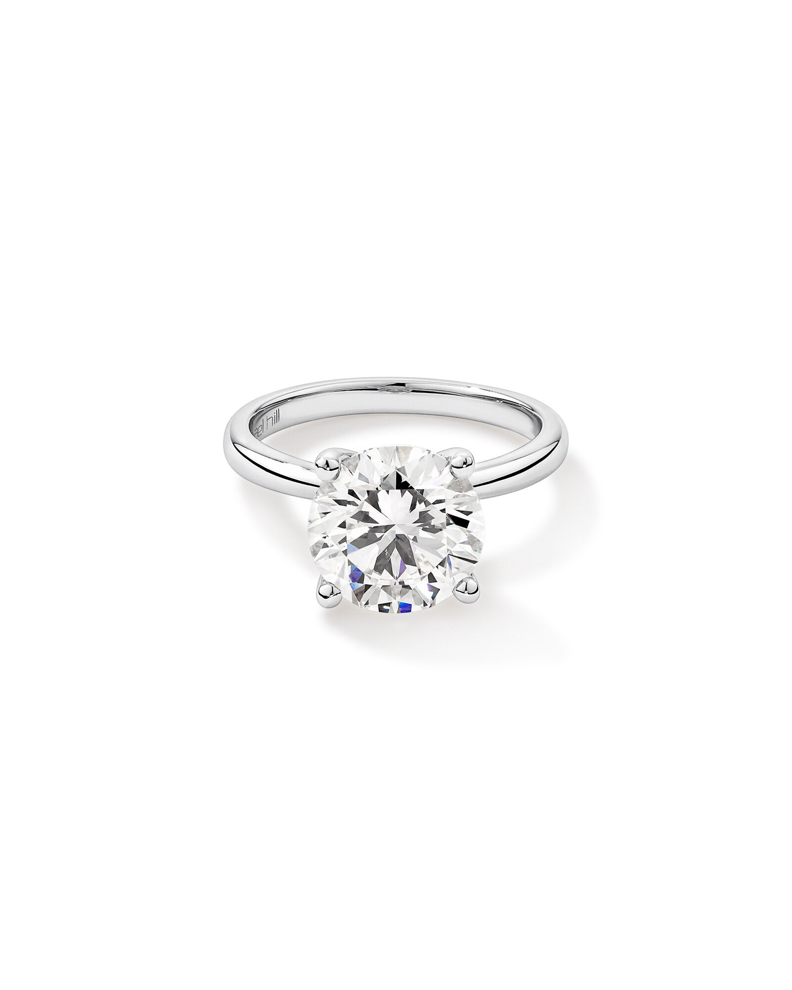 4.00 Carat TW Round Brilliant Laboratory-Grown Diamond Solitaire Engagement Ring in Platinum