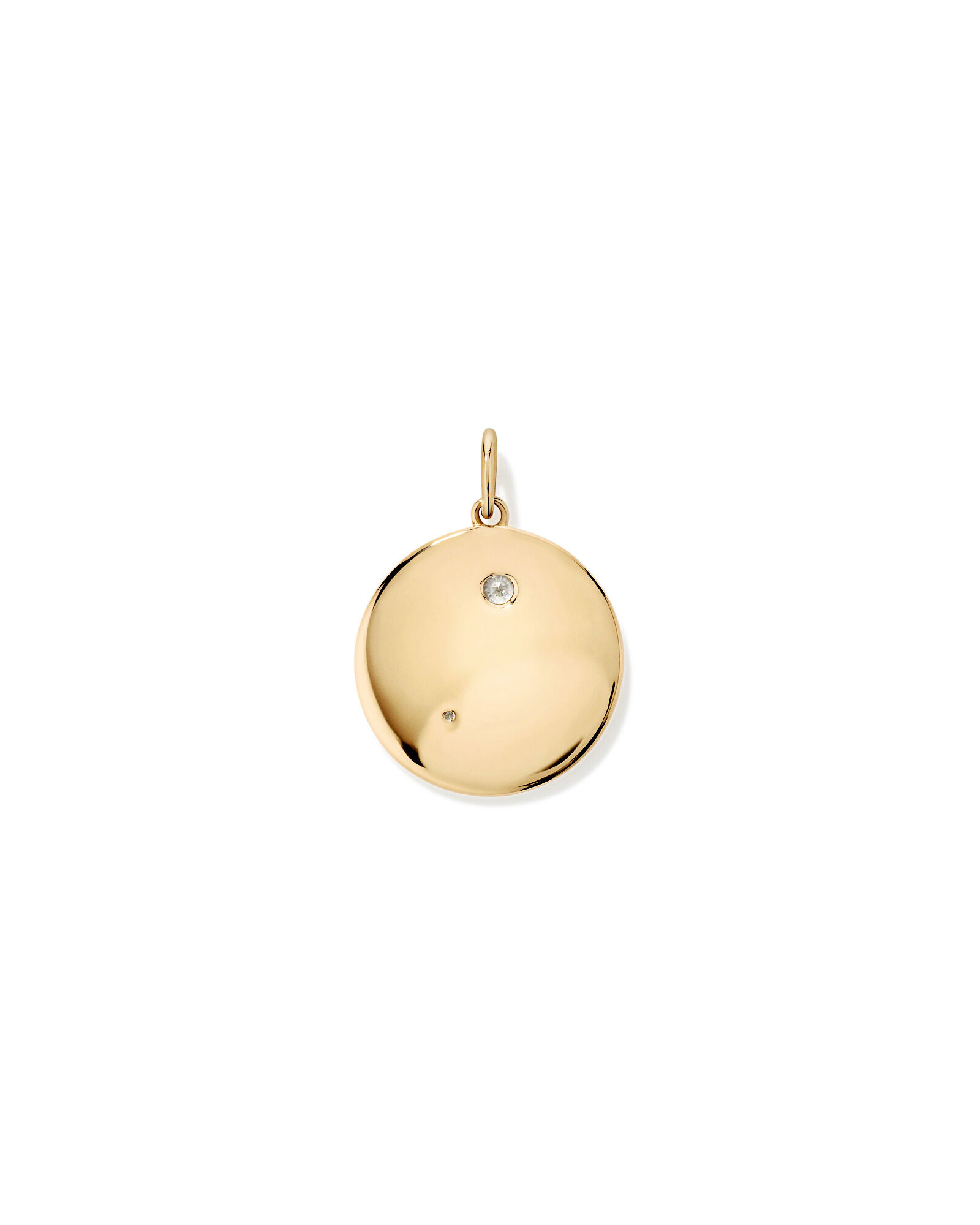Pendentif m&eacute;daillon Soleil et Lune en Vermeil 18 n&oelig;uds