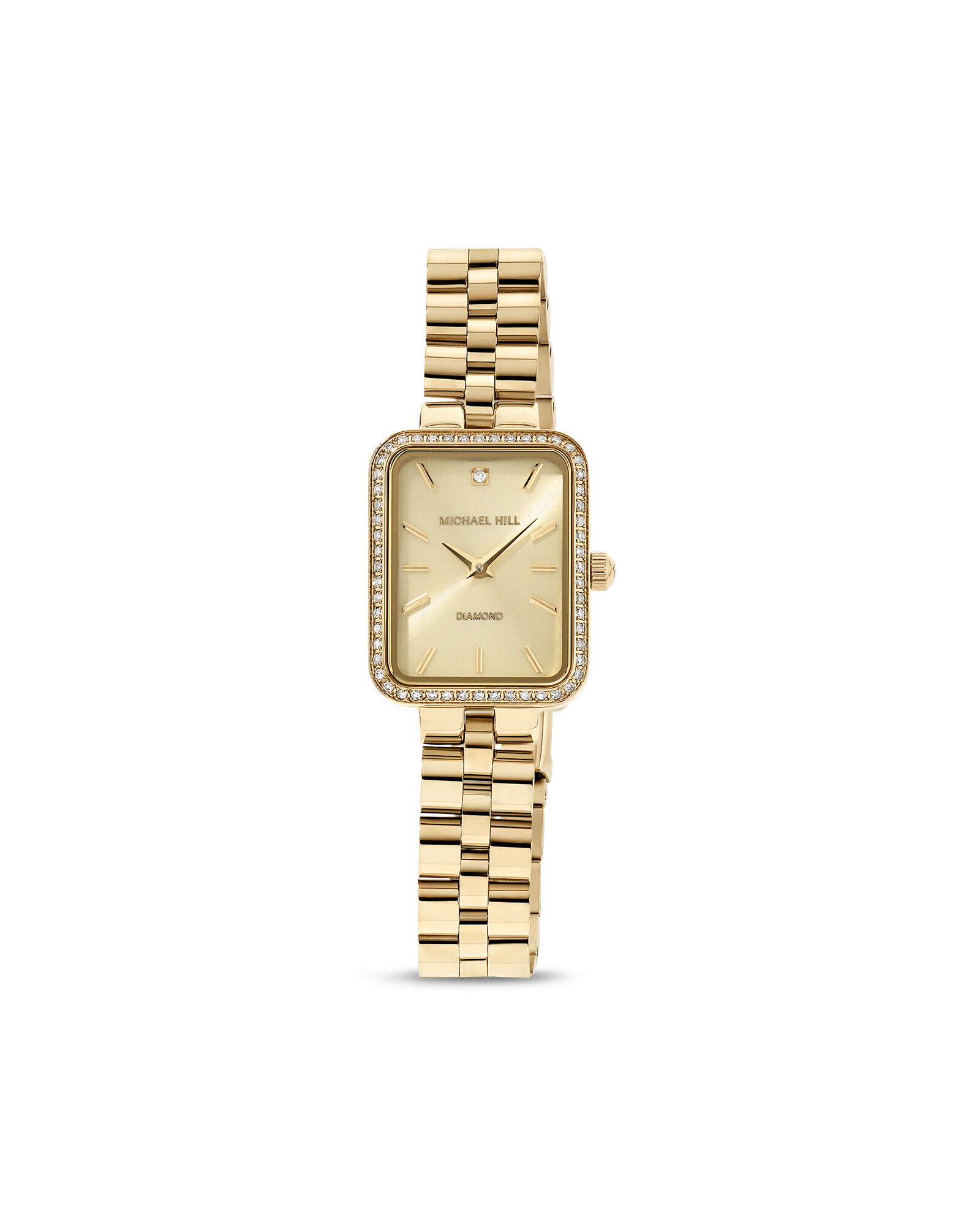 Women's 0.20 Carat TW Diamond Bezel Watch in Gold Tone Stainless Steel