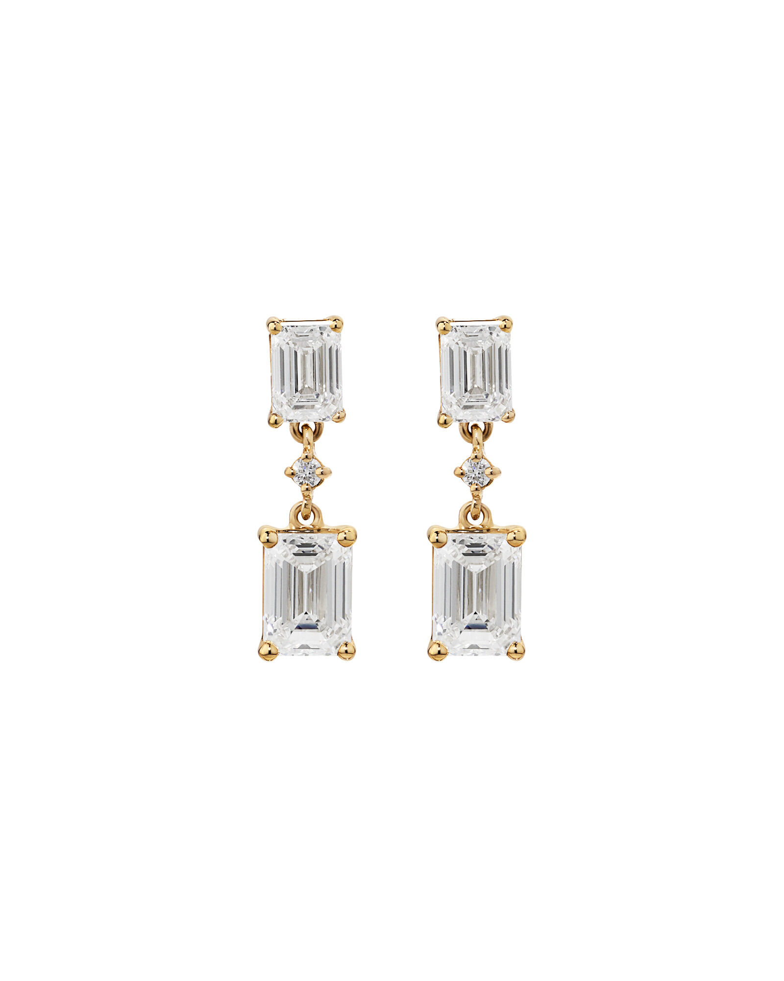 Boucles d&rsquo;oreilles en diamant en diamant cultiv&eacute;es en laboratoire de 1,51 carats en or jaune 10 carats