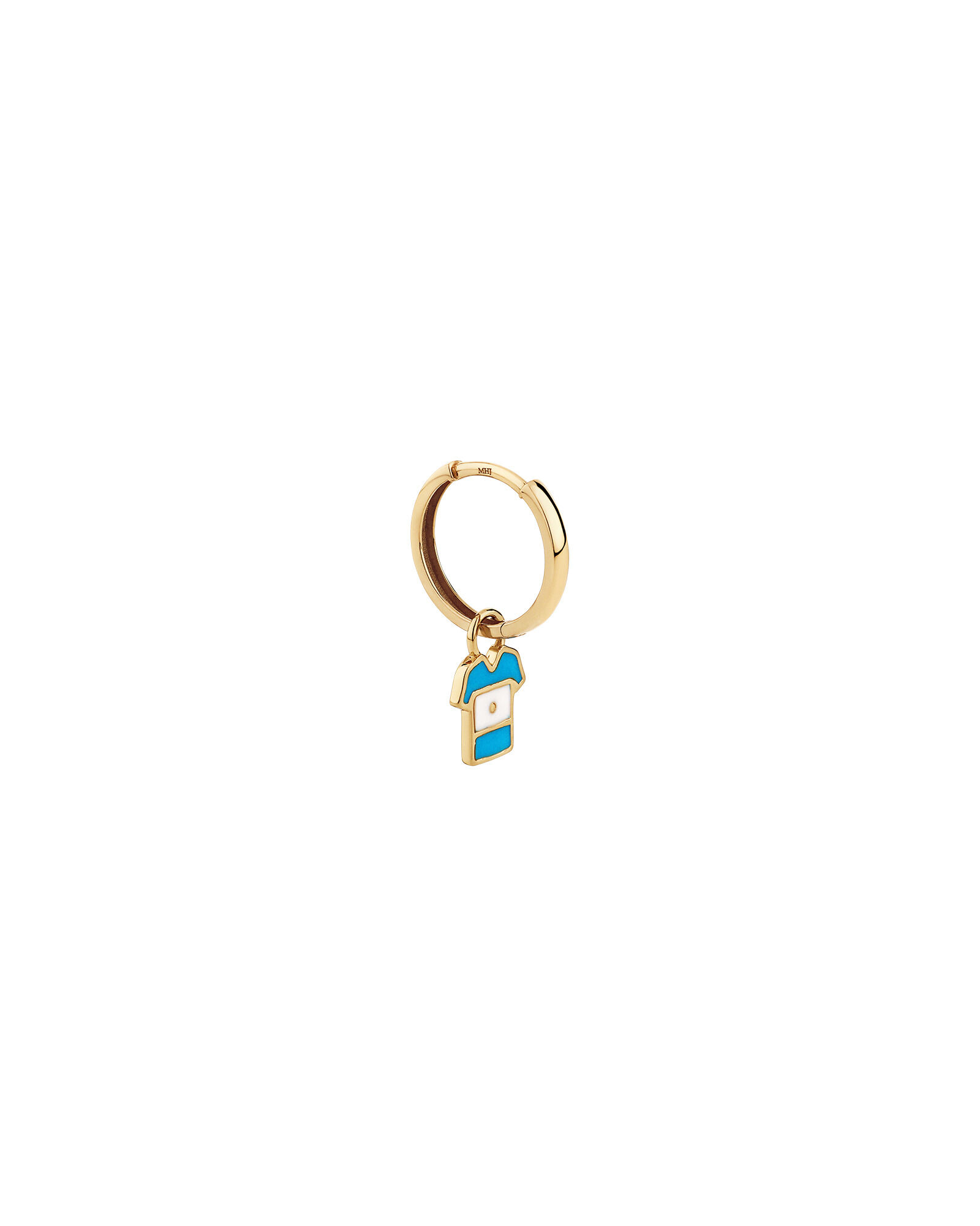 Pendentif de boucle d&rsquo;oreille argentine en Vermeil 18Kt