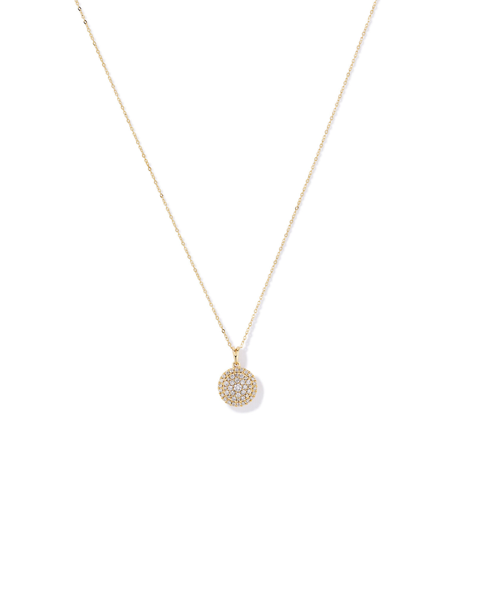 0.25 Carat TW Diamond Round Cluster Pendant with Halo in 10kt Yellow Gold