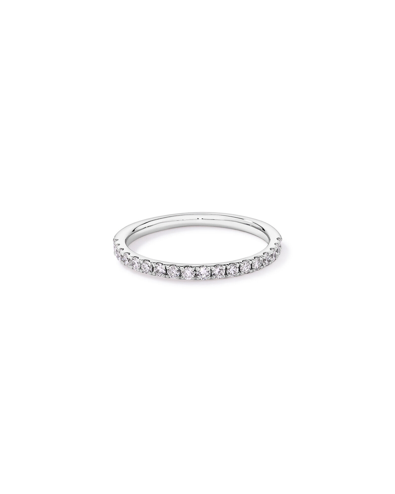 0.34TW Round Brilliant Laboratory-Grown Diamond Wedding Band in 14kt White Gold