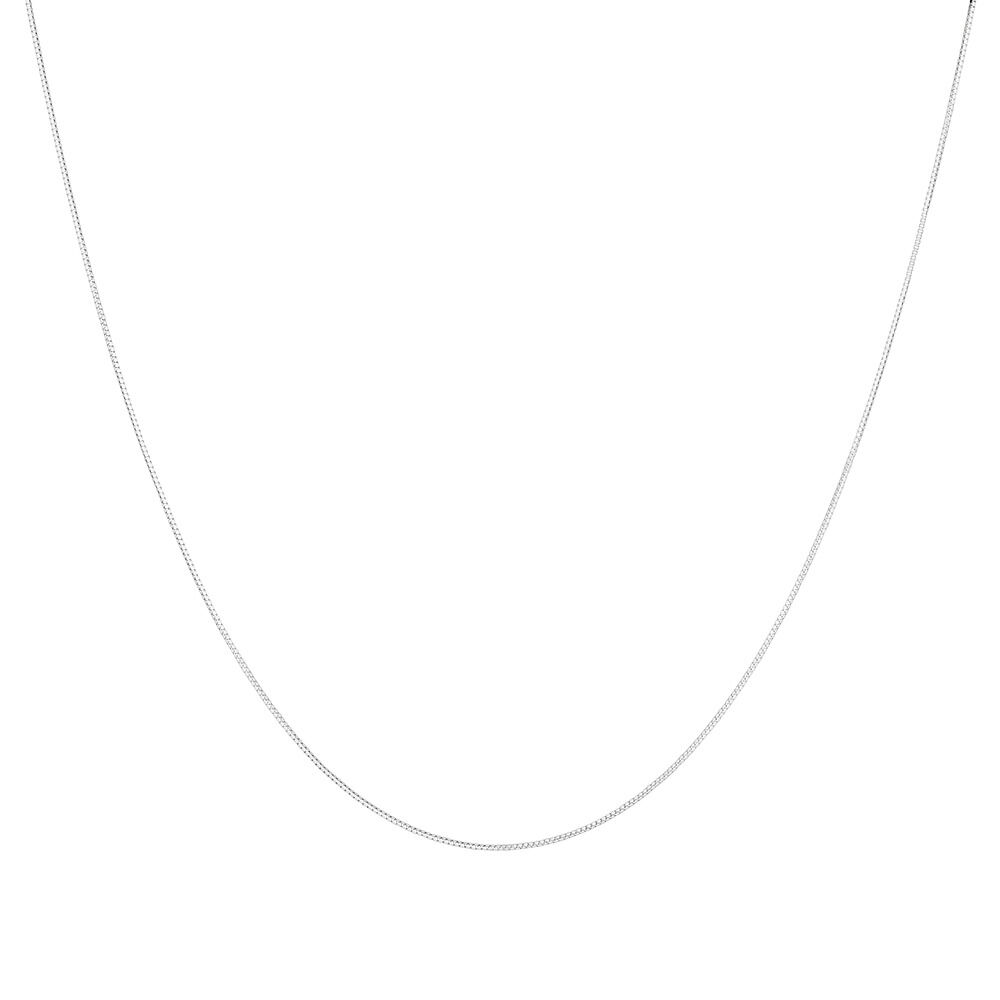 45cm (18") Box Chain in 10kt White Gold