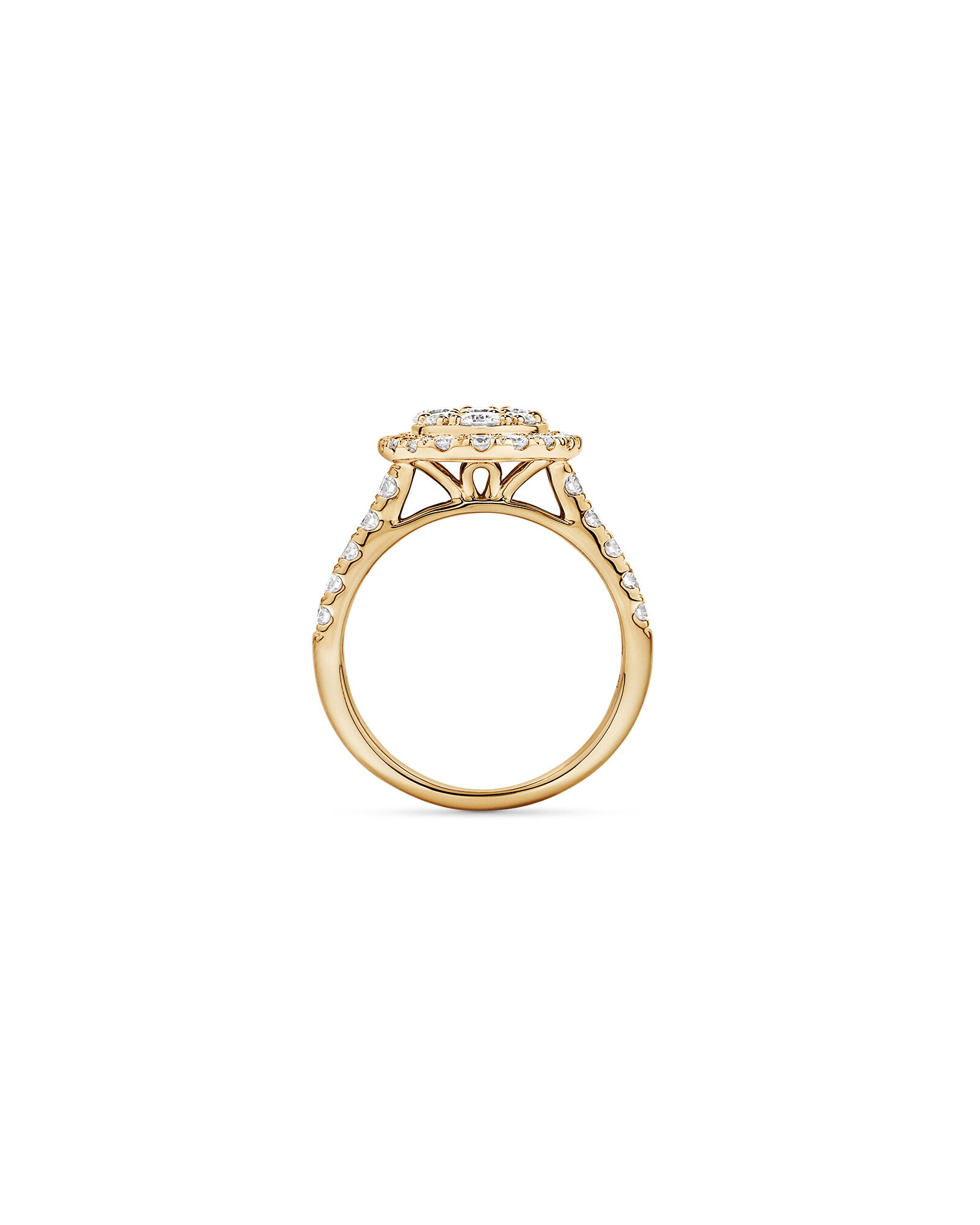 2.00TW Round Brilliant Laboratory-Grown Diamond Cluster Ring in 10kt Rose Gold