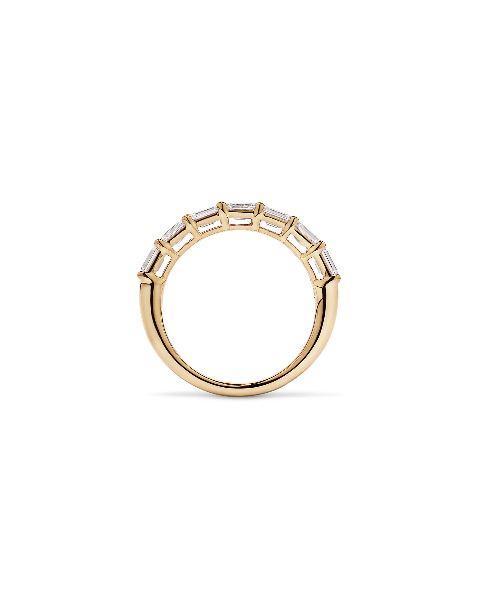 1.40 Carat TW East-West Emerald Cut Laboratory-Grown Diamond Wedding Ring in 14kt Yellow Gold