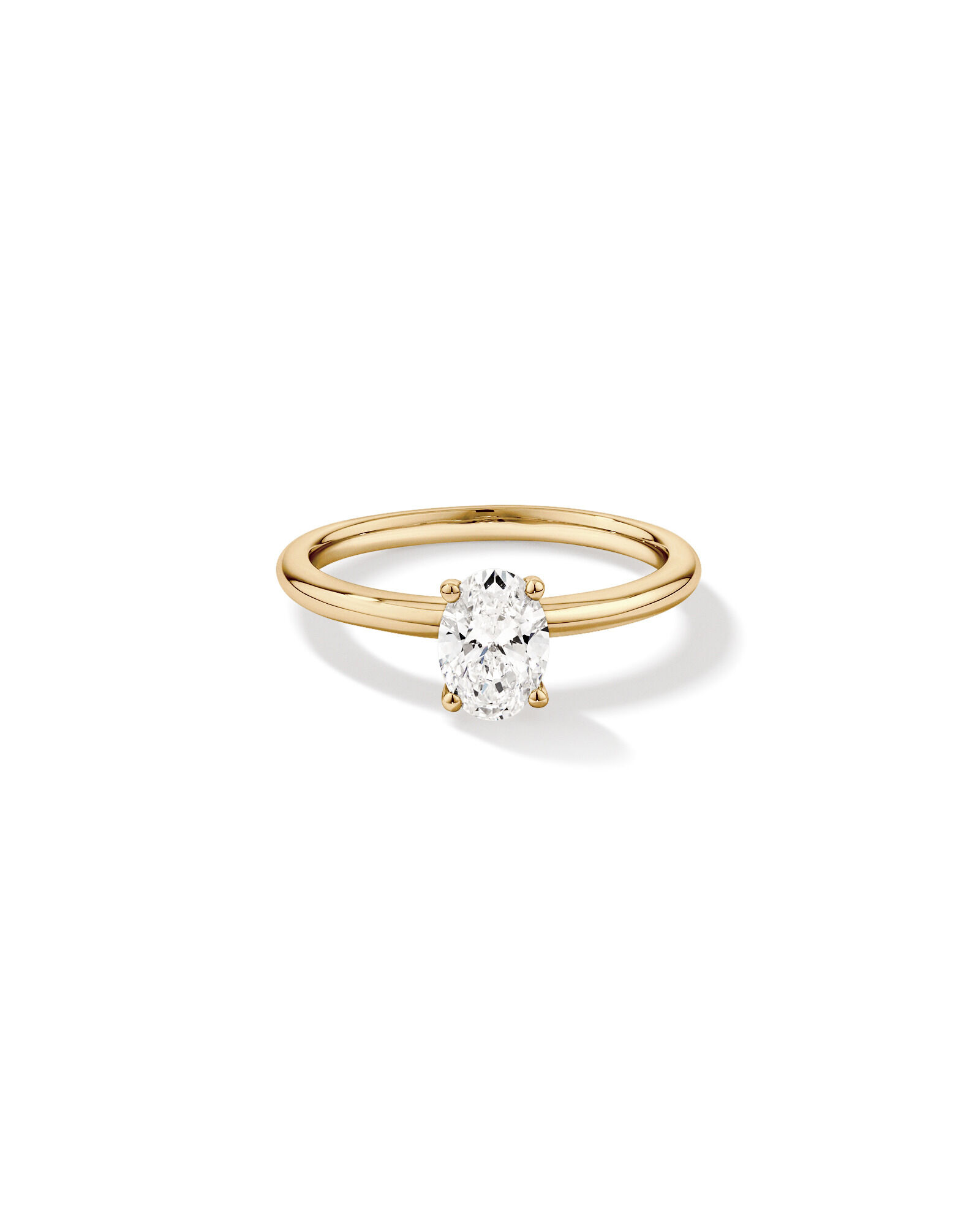 0.70 Carat TW Oval Laboratory-Grown Diamond Solitaire Engagement Ring in 14kt Yellow Gold