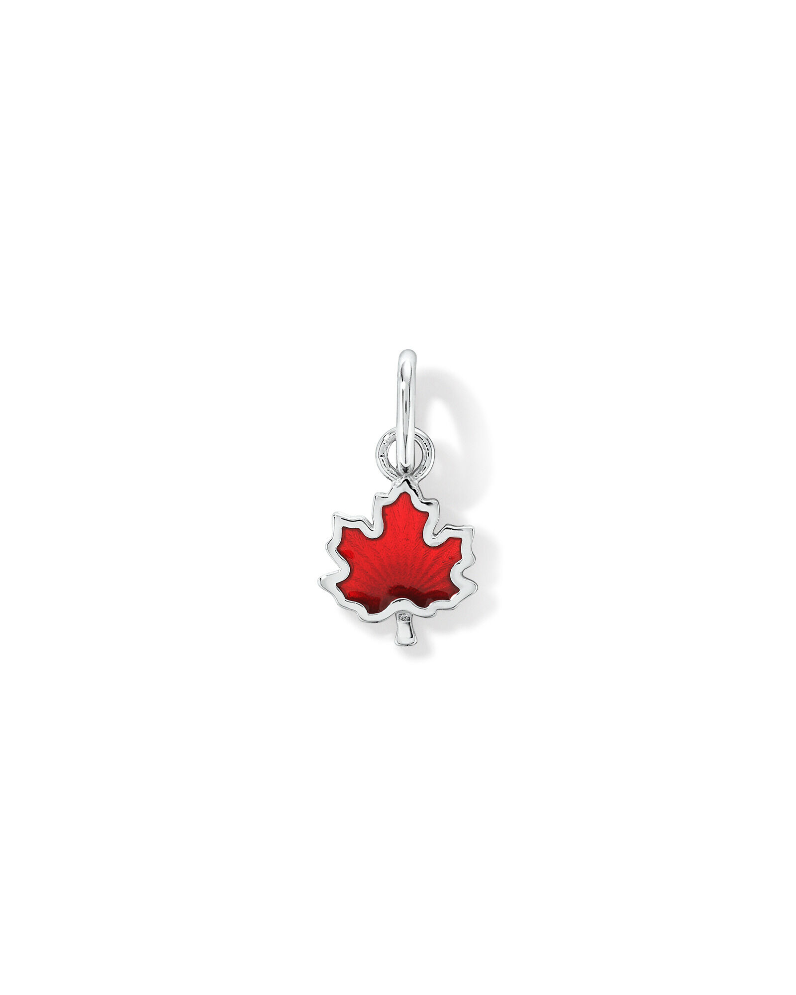 Canadian Red Maple Leaf Pendant in Sterling Silver