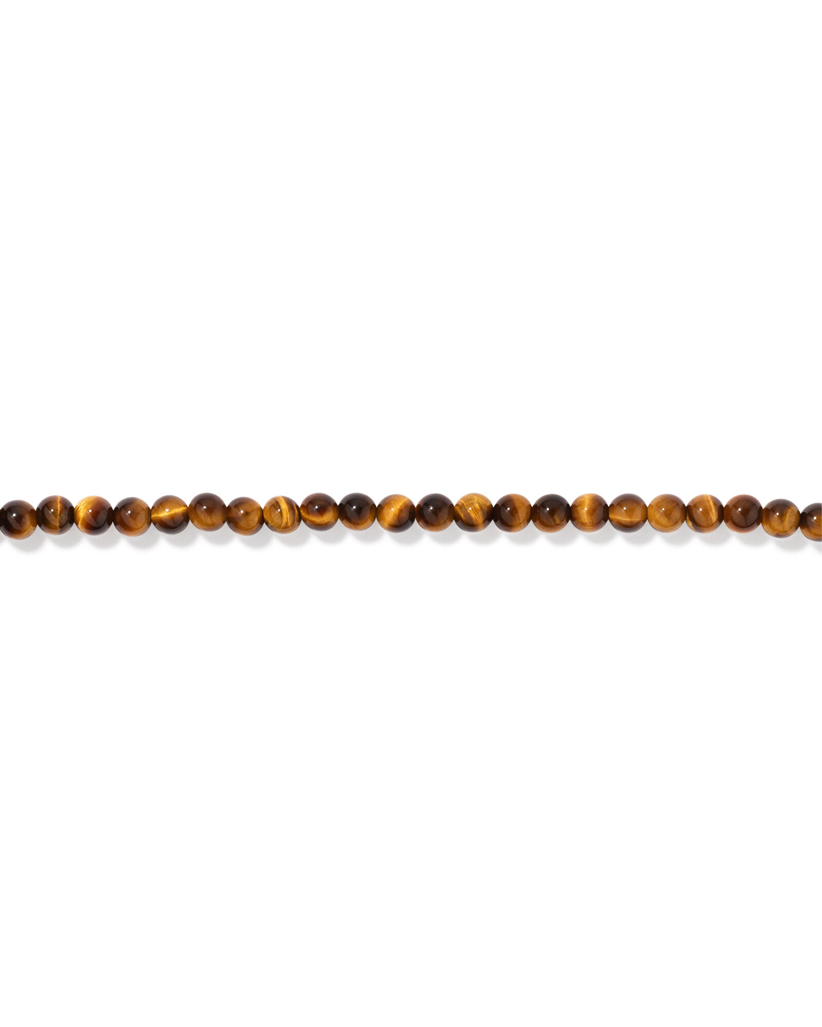 21cm Tiger's Eye Bead Bracelet in Sterling Silver