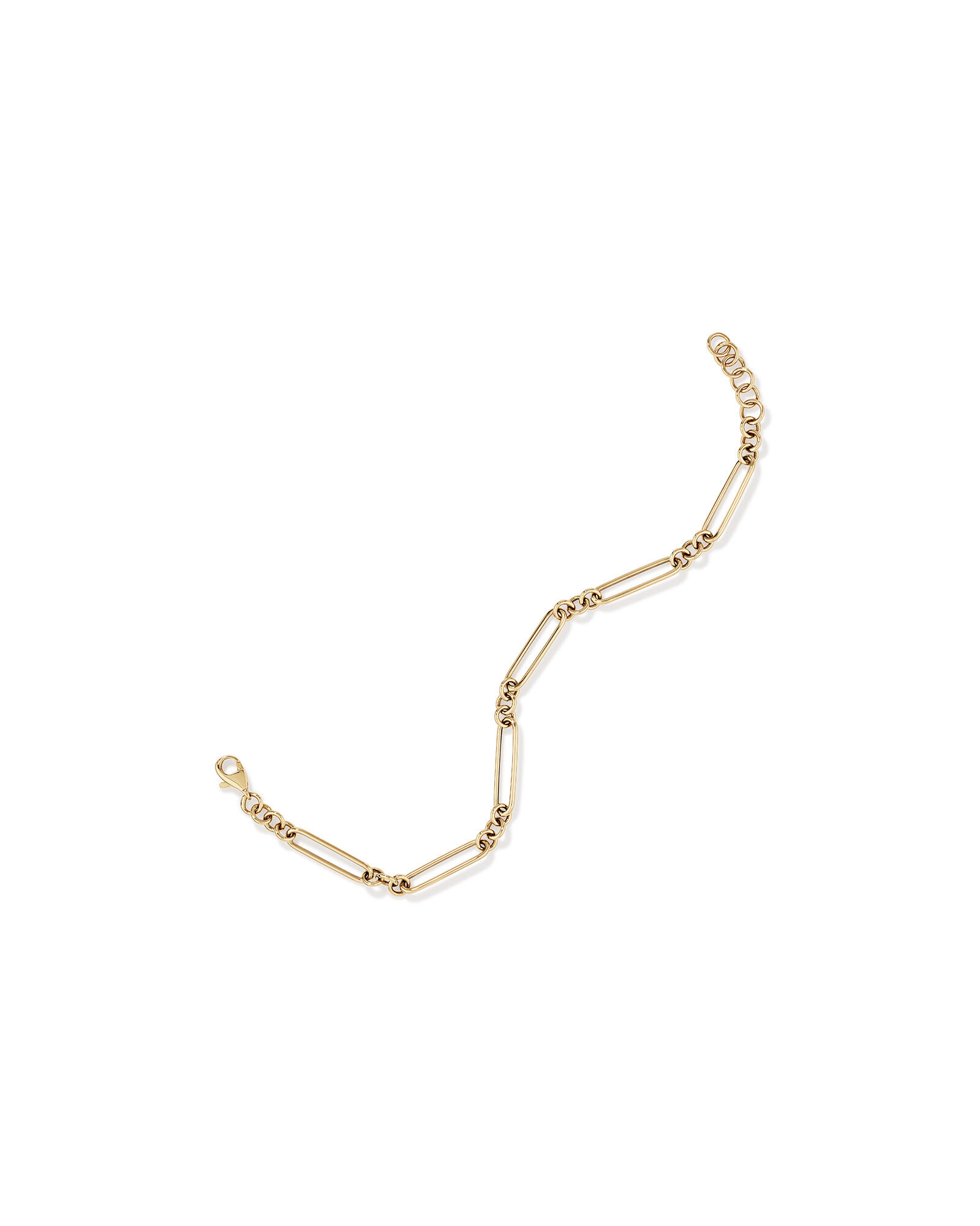 Paperclip 3 and 1 Bracelet in 10kt Yellow Gold