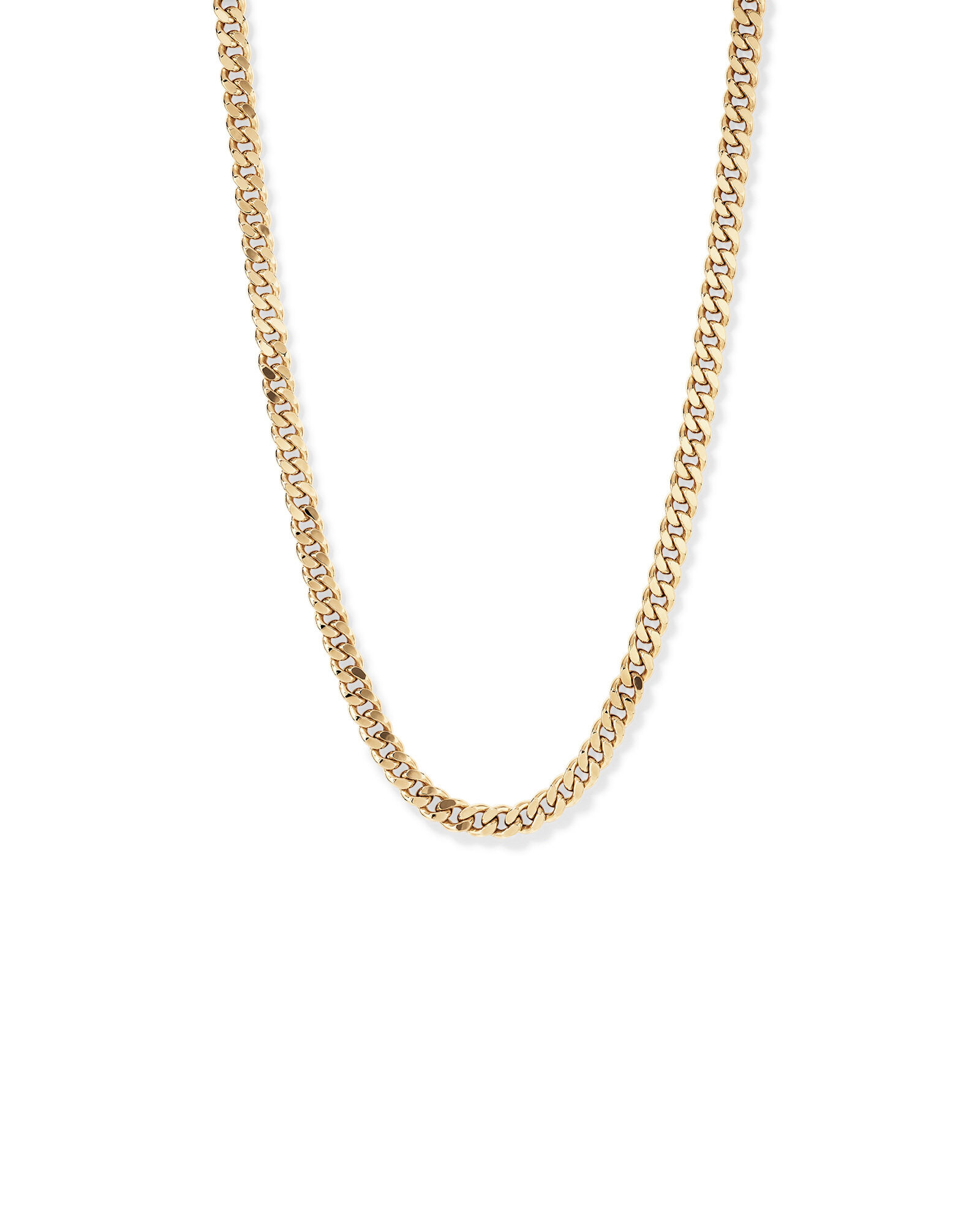 50cm (22") 9mm Width Semi Solid Diamond Cut Curb Chain in 10kt Yellow Gold