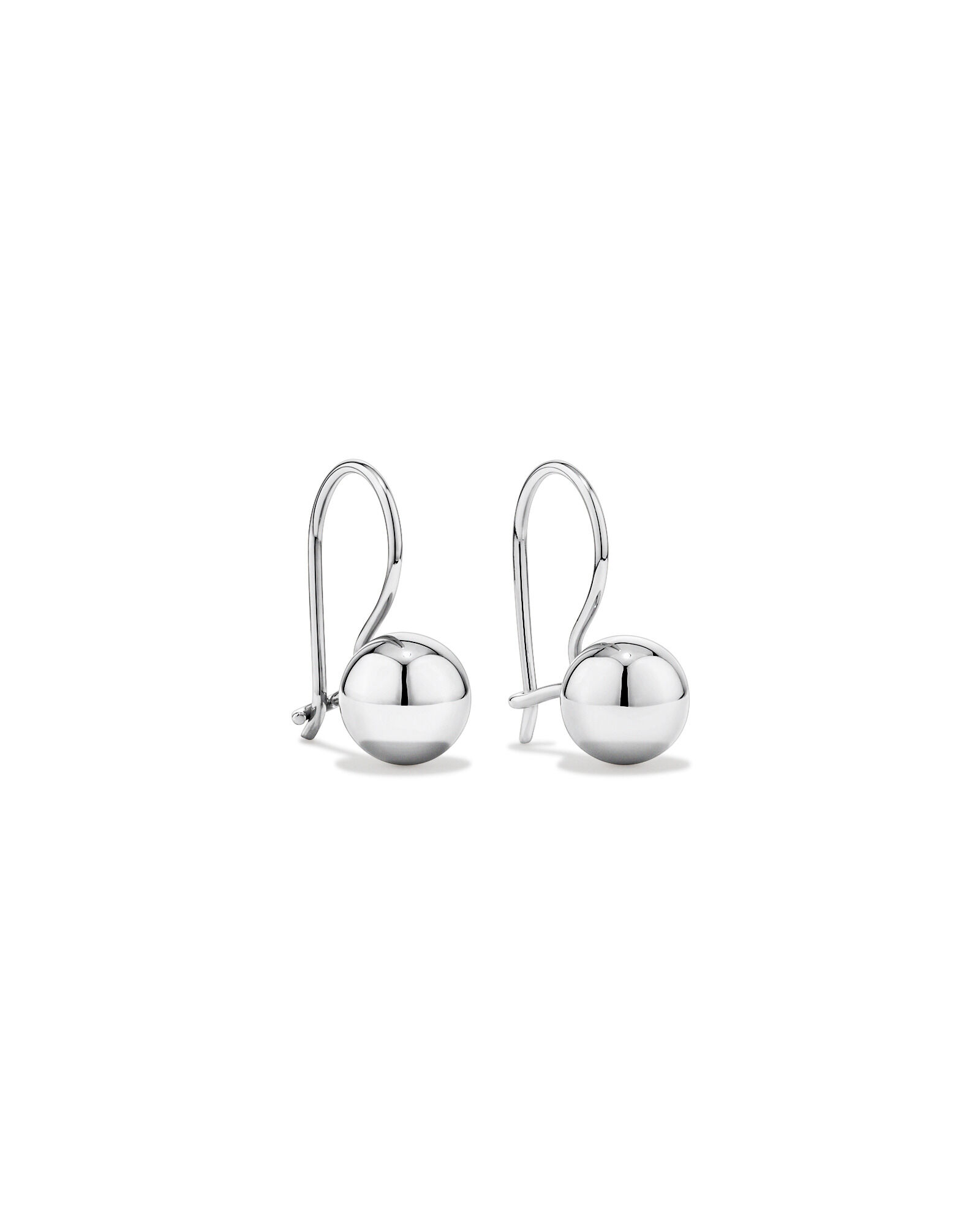 7mm Euroball Earrings in 10kt White Gold