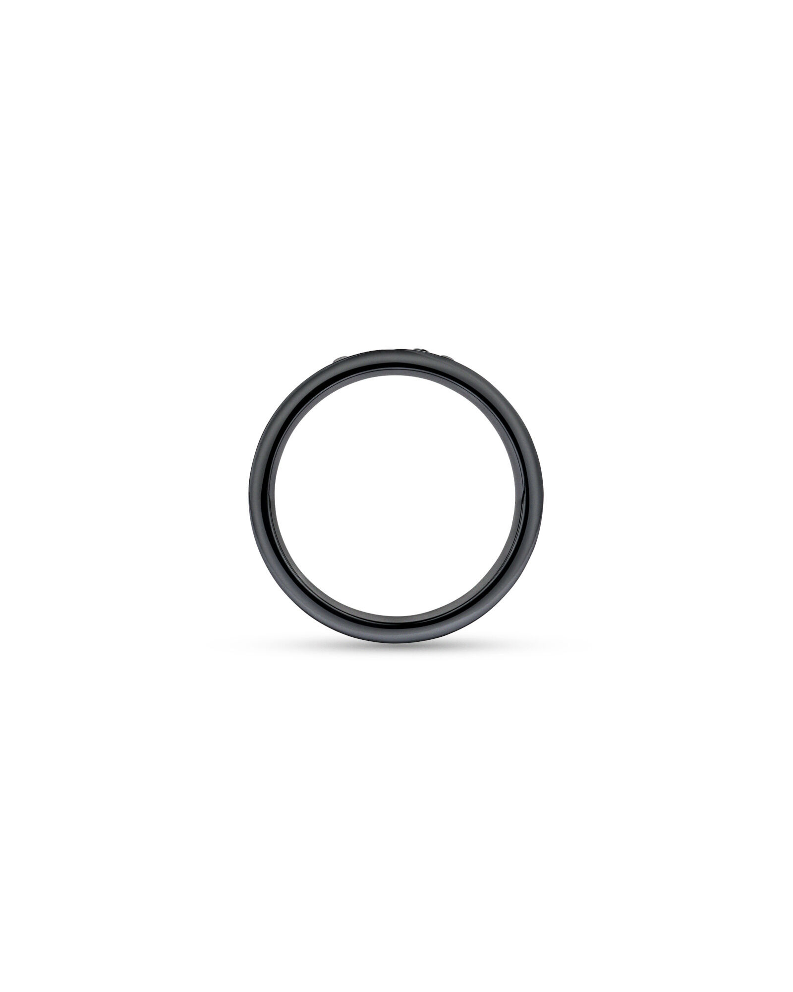 6mm Black Diamond Wedding Band in Black Titanium